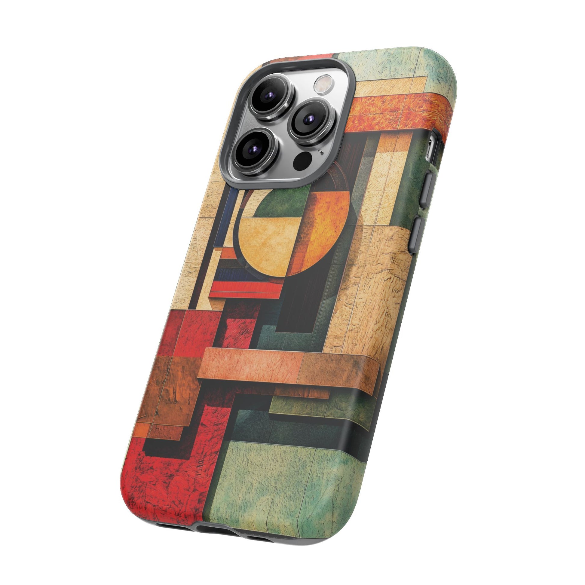 Tan Prairie Style Frank Lloyd Wright Usonian Phone Case Geometric Stained Glass Art Deco Marble Gold 13 14 15 16 iPhone Pro Max Galaxy Pixel