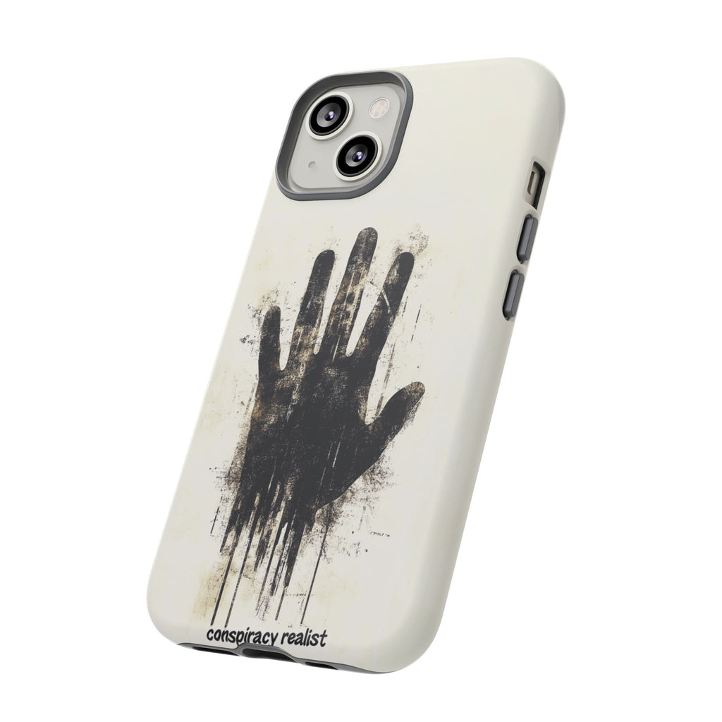 Conspiracy Realist Paranormal Mystery Design X-Files Inspired Ghostly Hand Conspiracy Theory Creepy iPhone 13 14 15 16 Pro Max Galaxy Pixel