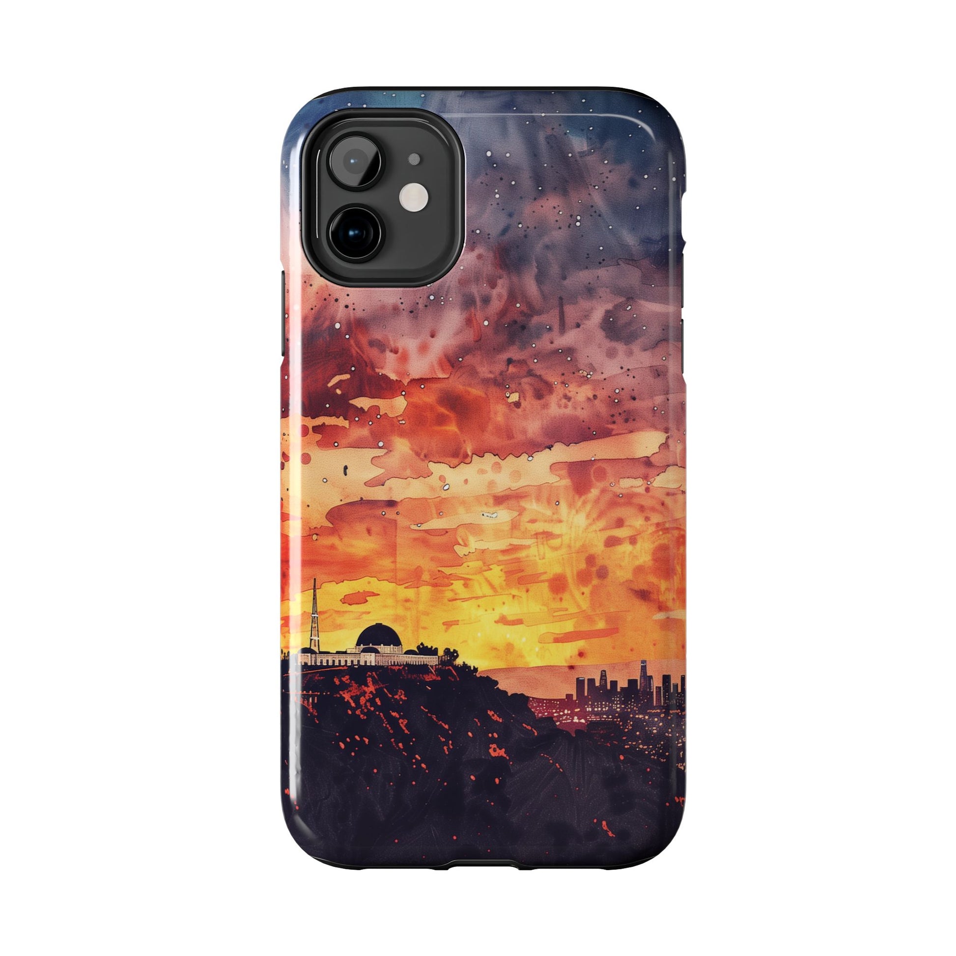 Los Angeles Sunset iPhone Case, Golden Hour Scenic View, Hollywood Hills Sunset Phone Case, Palm Trees Phone Case, iphone 15 pro max case