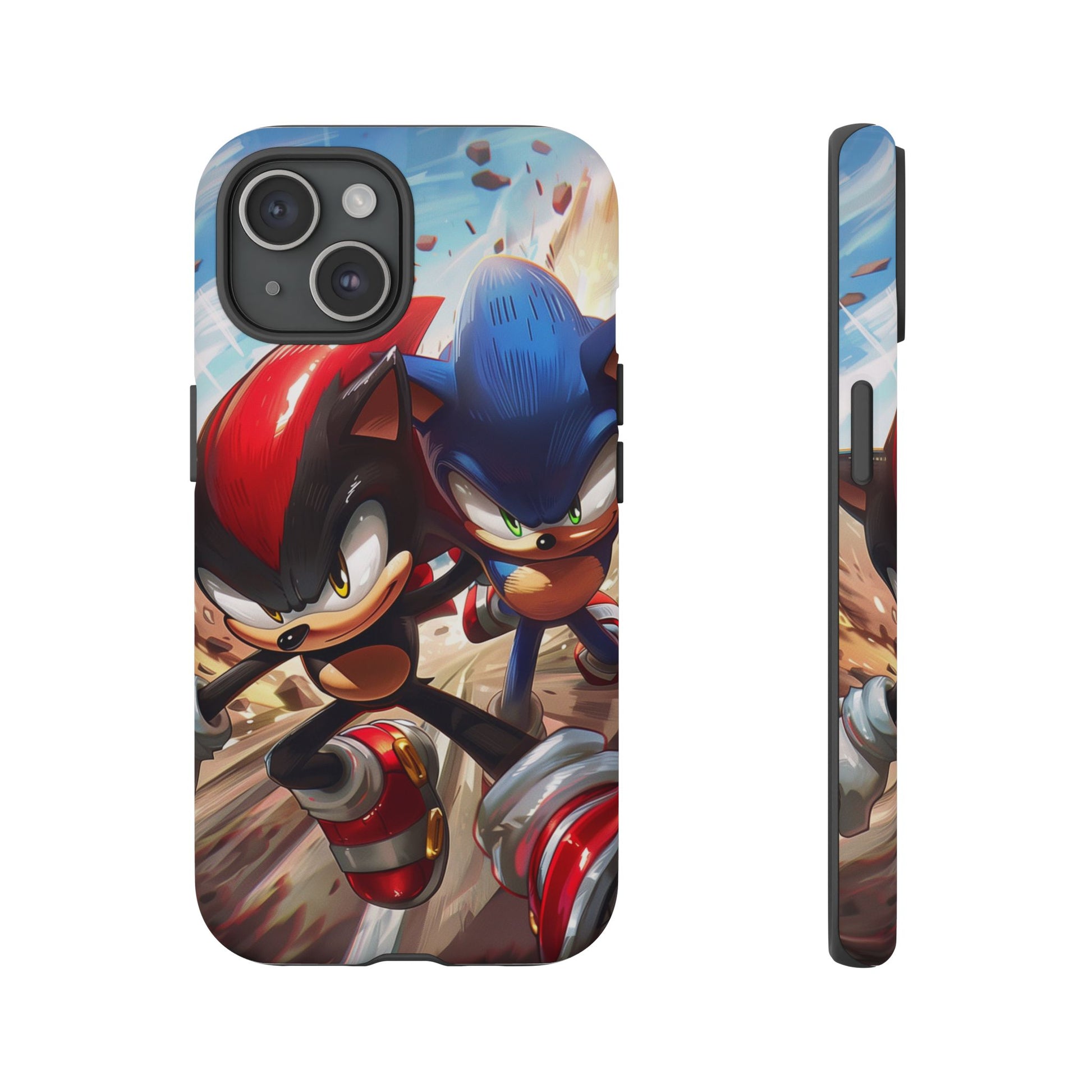 Sonic and Shadow Phone Case, Sonic and Shadow, Tough Android Case, Fun Video Game Phone Case, Retro Game Case, SEGA Video Game Android Case