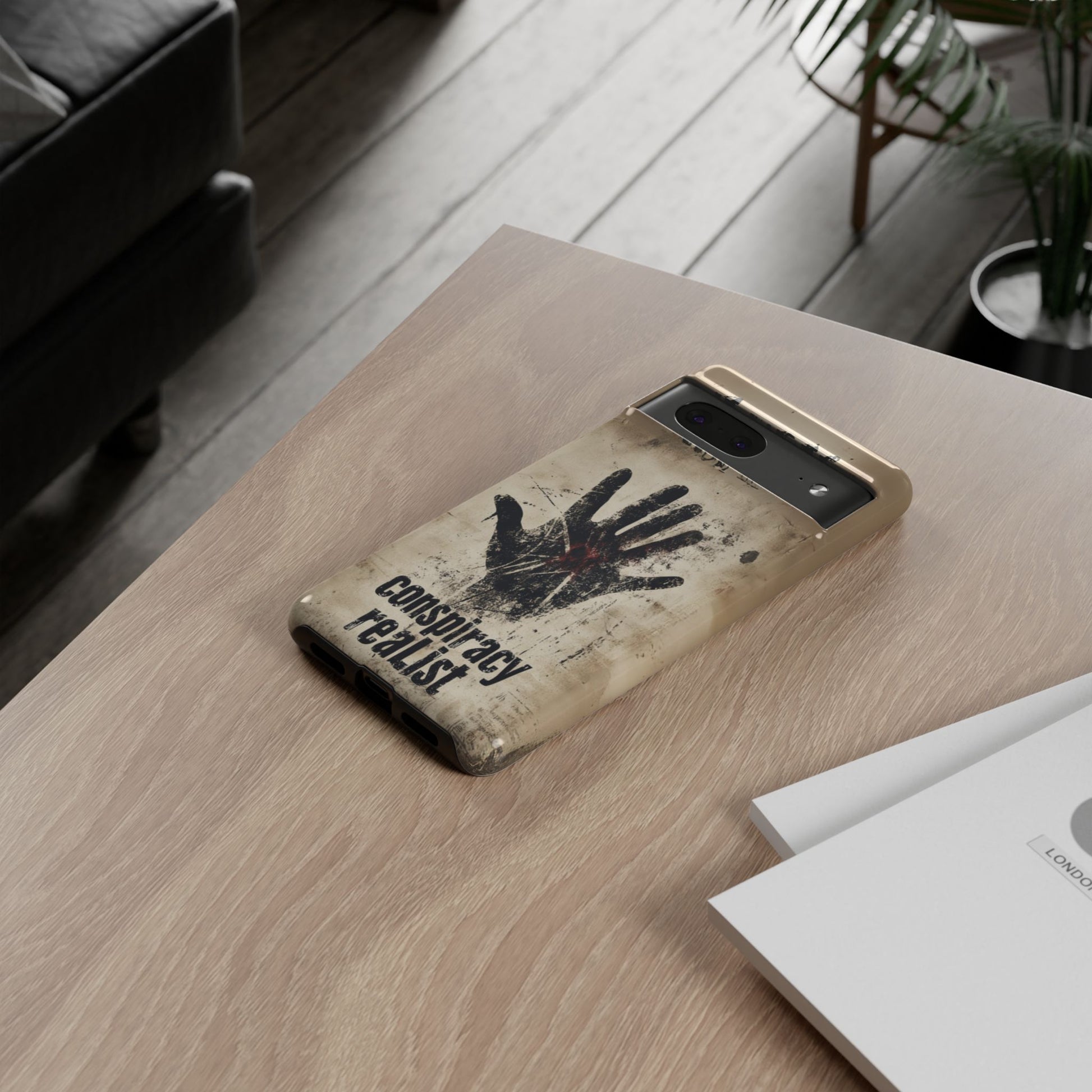 Conspiracy Theories Paranormal Mystery UFO X-Files Inspired Ghostly Hand Conspiracy Realist Cryptid iPhone 13 14 15 16 Pro Max Galaxy Pixel