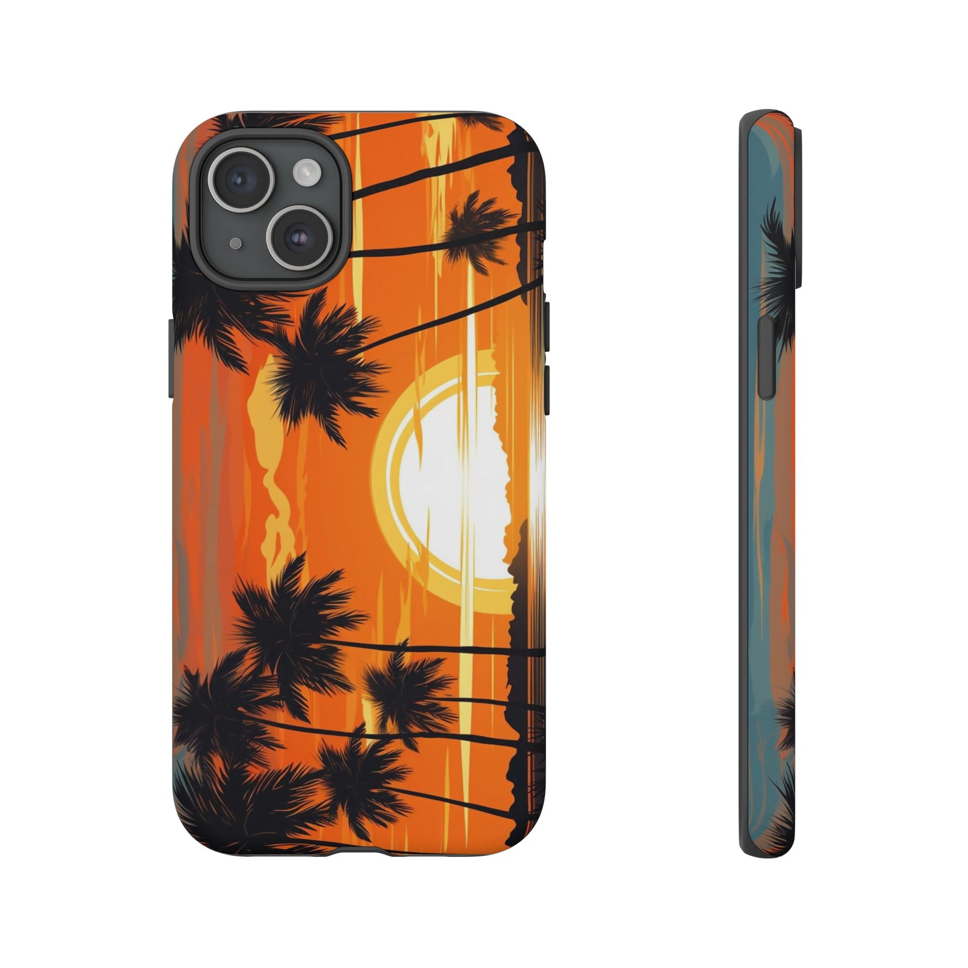 Sunset Palm Trees Tough Phone Cases for iPhone and Android