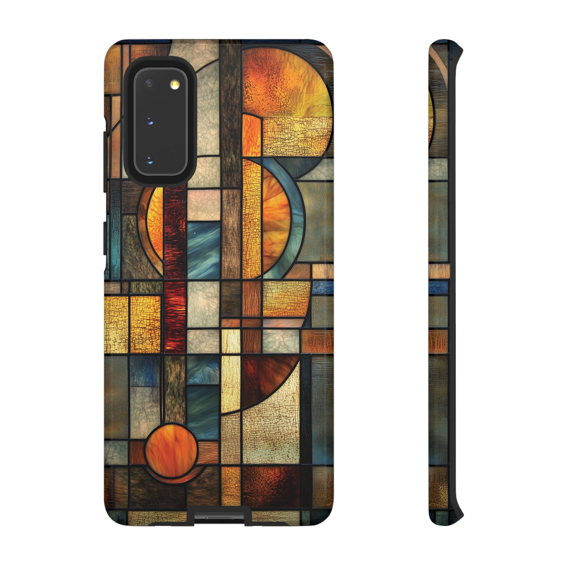 Art Deco Mosaic Stained Glass Phone Case Frank Lloyd Wright Cottage Core Usonian Prairie Style Geometric Stylish  iPhone 14 15 16 Pro