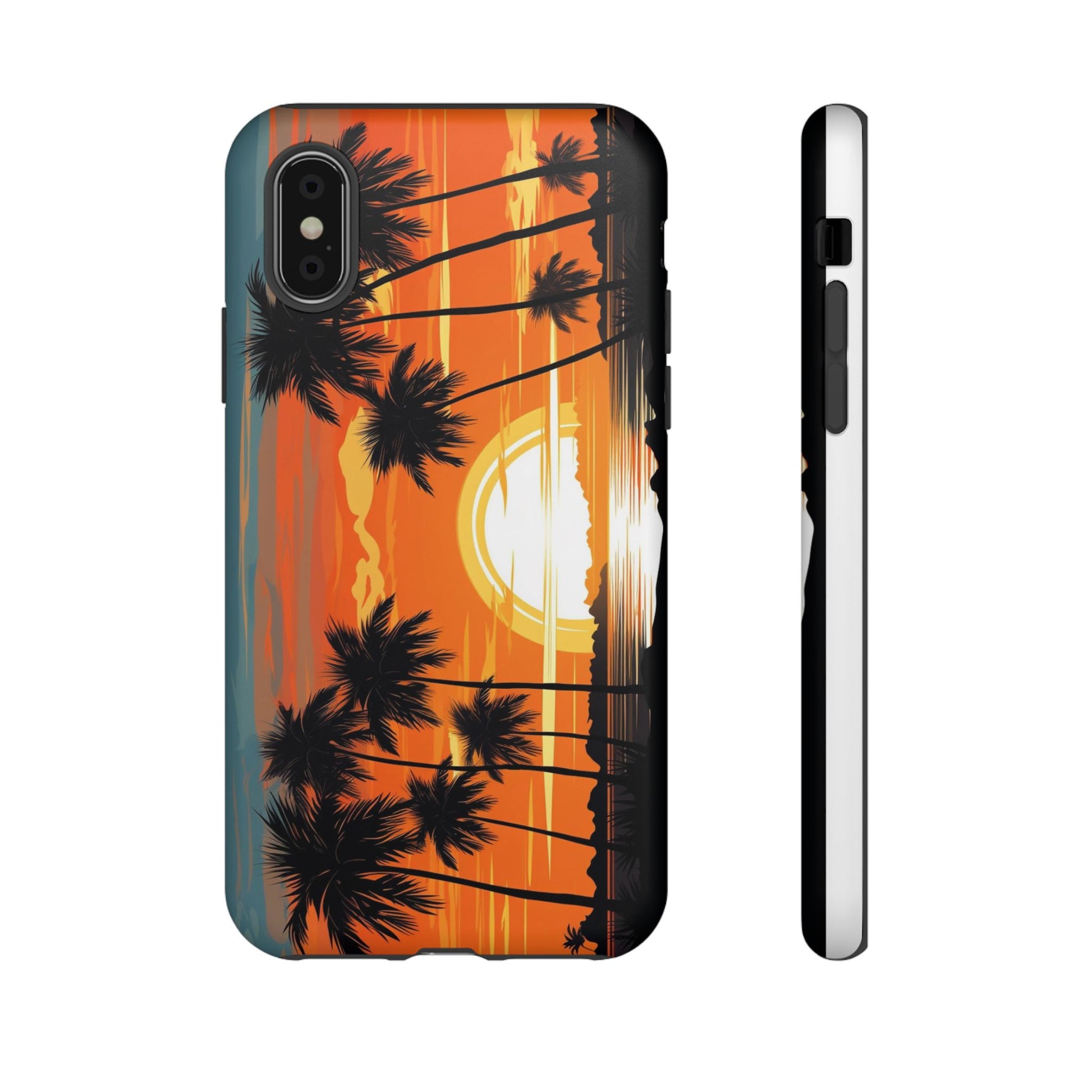 Sunset Palm Trees Tough Phone Cases for iPhone and Android