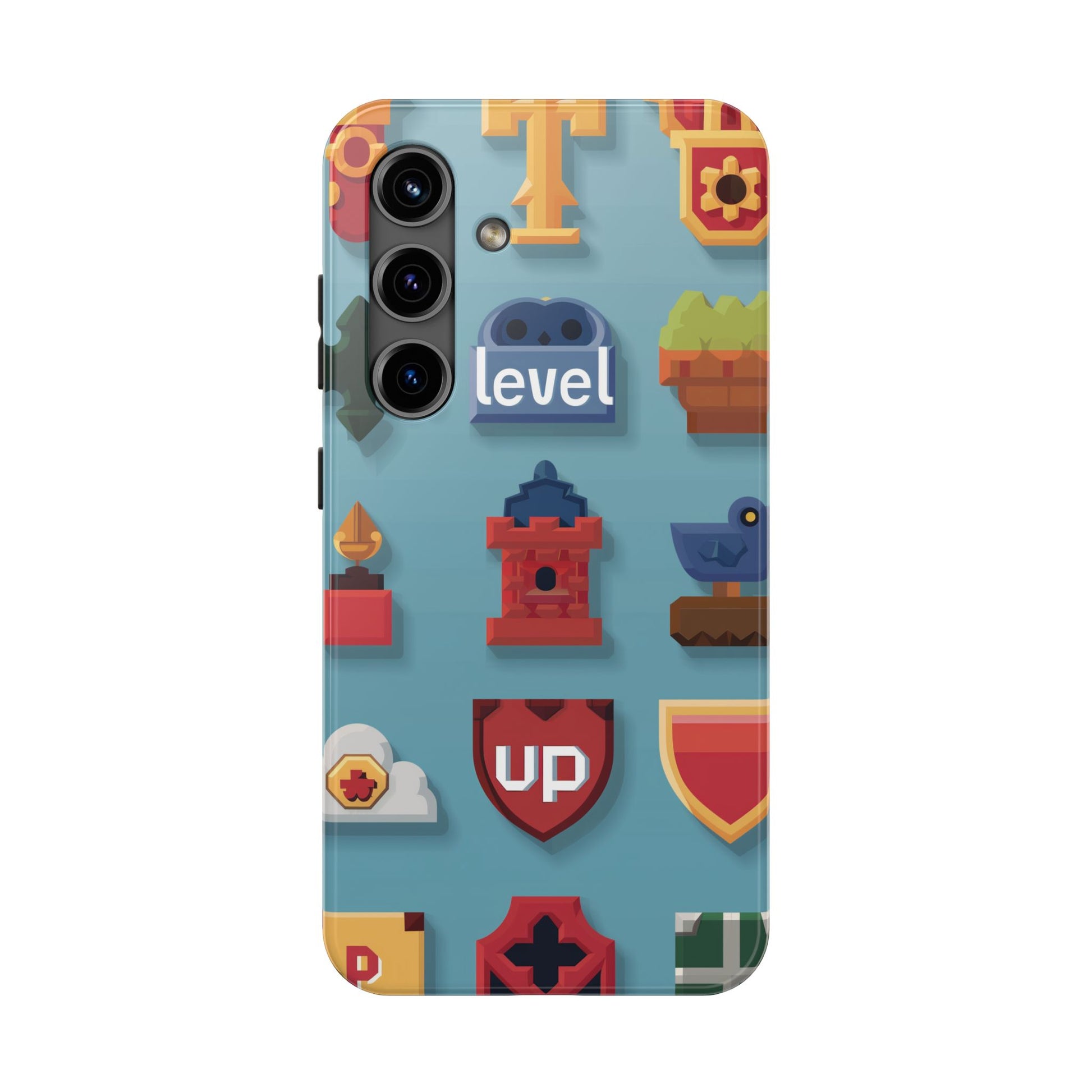 Pixel Art Video Game Level Up Phone Case, Retro Gaming Design, Geeky Gamer Phone Cover, Unique Video Game Art Accessories