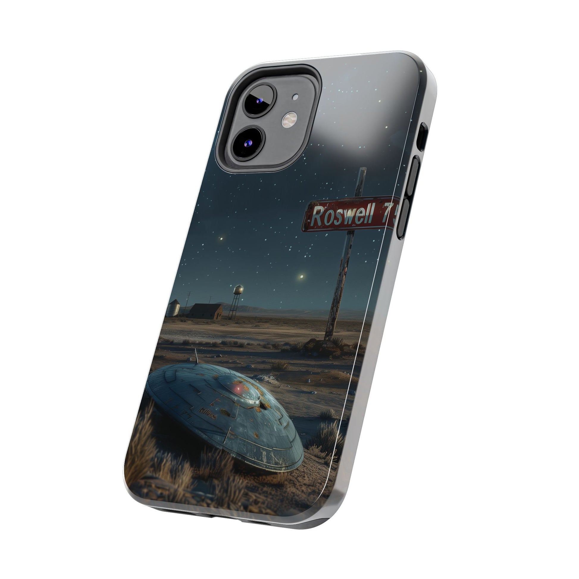 UFO Crash Roswell Phone Case Roswell Incident Alien Invasion Extraterrestrial Area 51 Alien Autopsy Cryptozoology 13 14 15 iPhone Pro Max