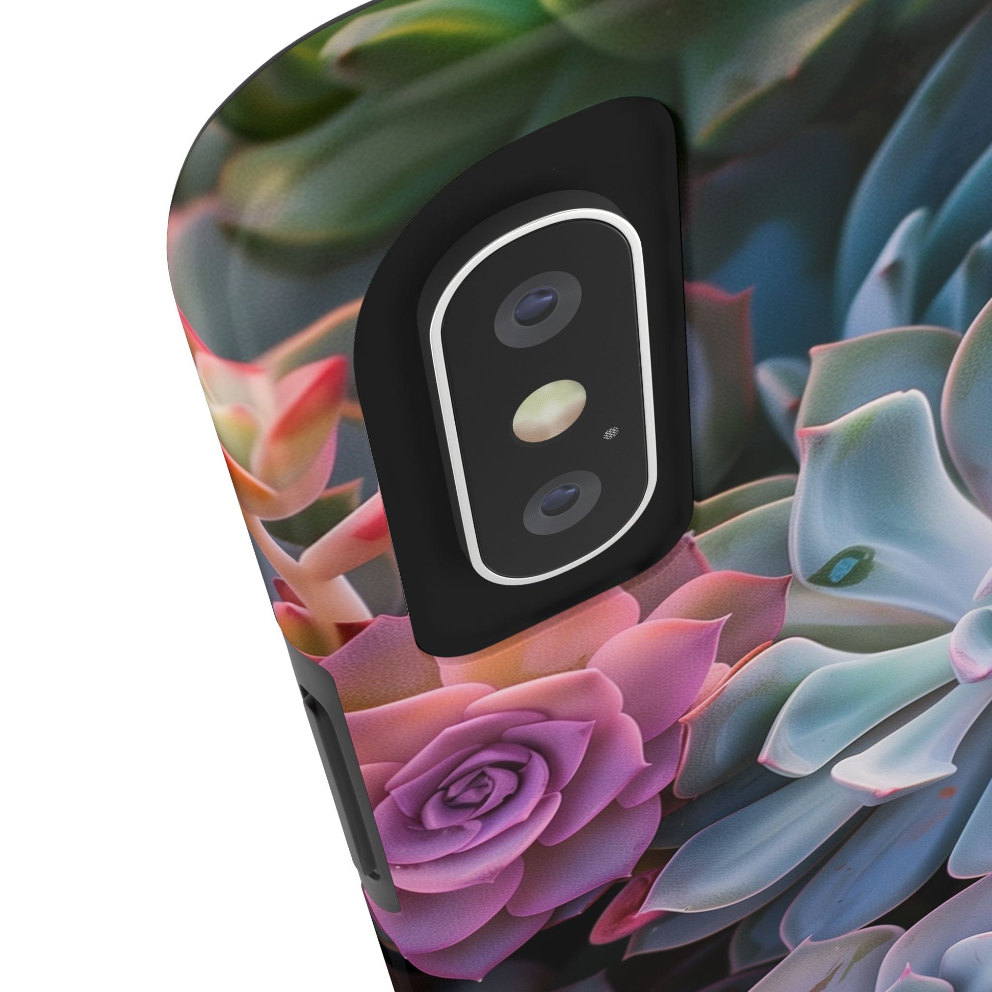 Pastel Succulent Flower Design Durable Phone Case - Tough Protection for iPhones