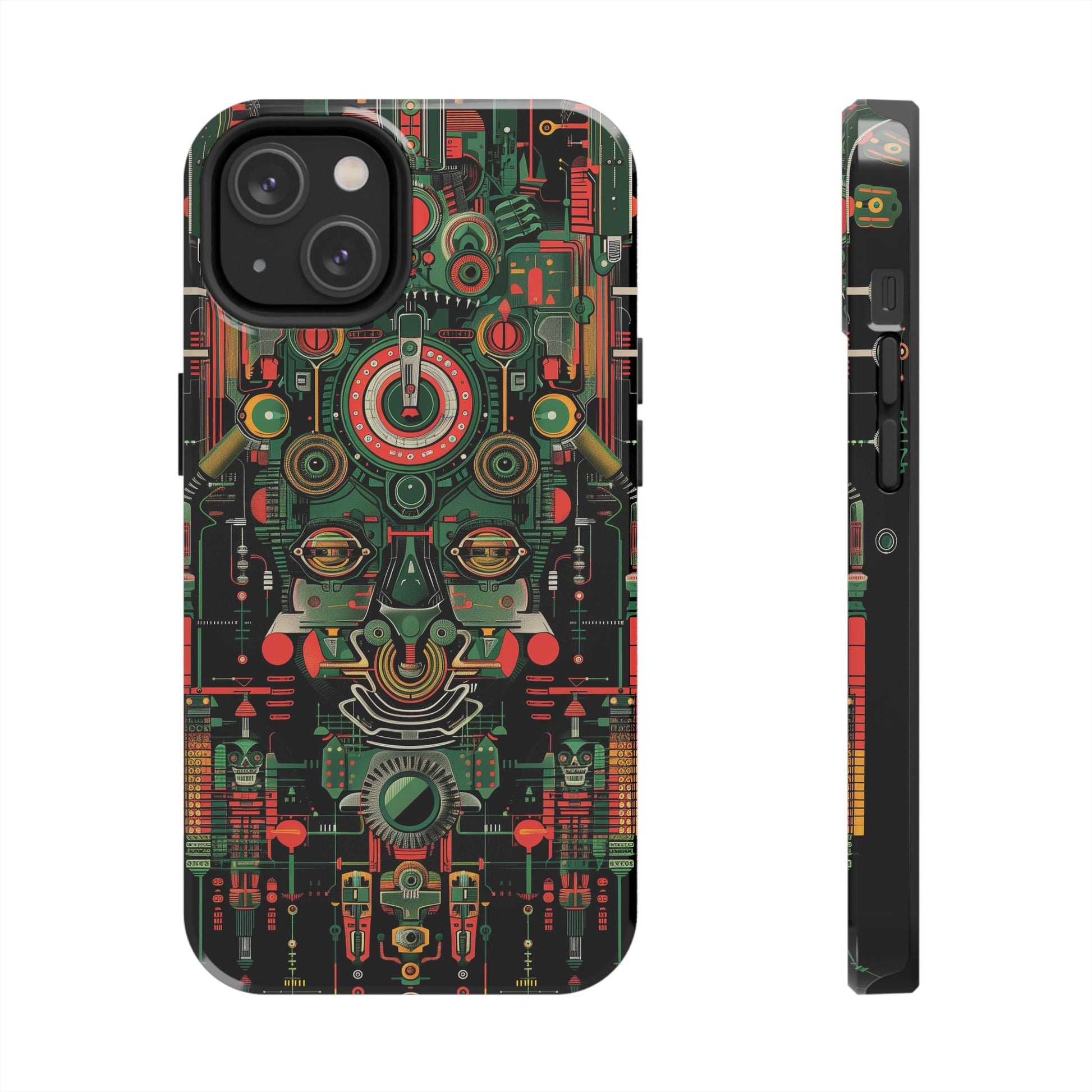 Art Deco Robot Head iPhone Case - Sci-Fi Inspired Cover - Futuristic Design - Unique Tech Accessory - Futurist Gift - Art Deco Robot