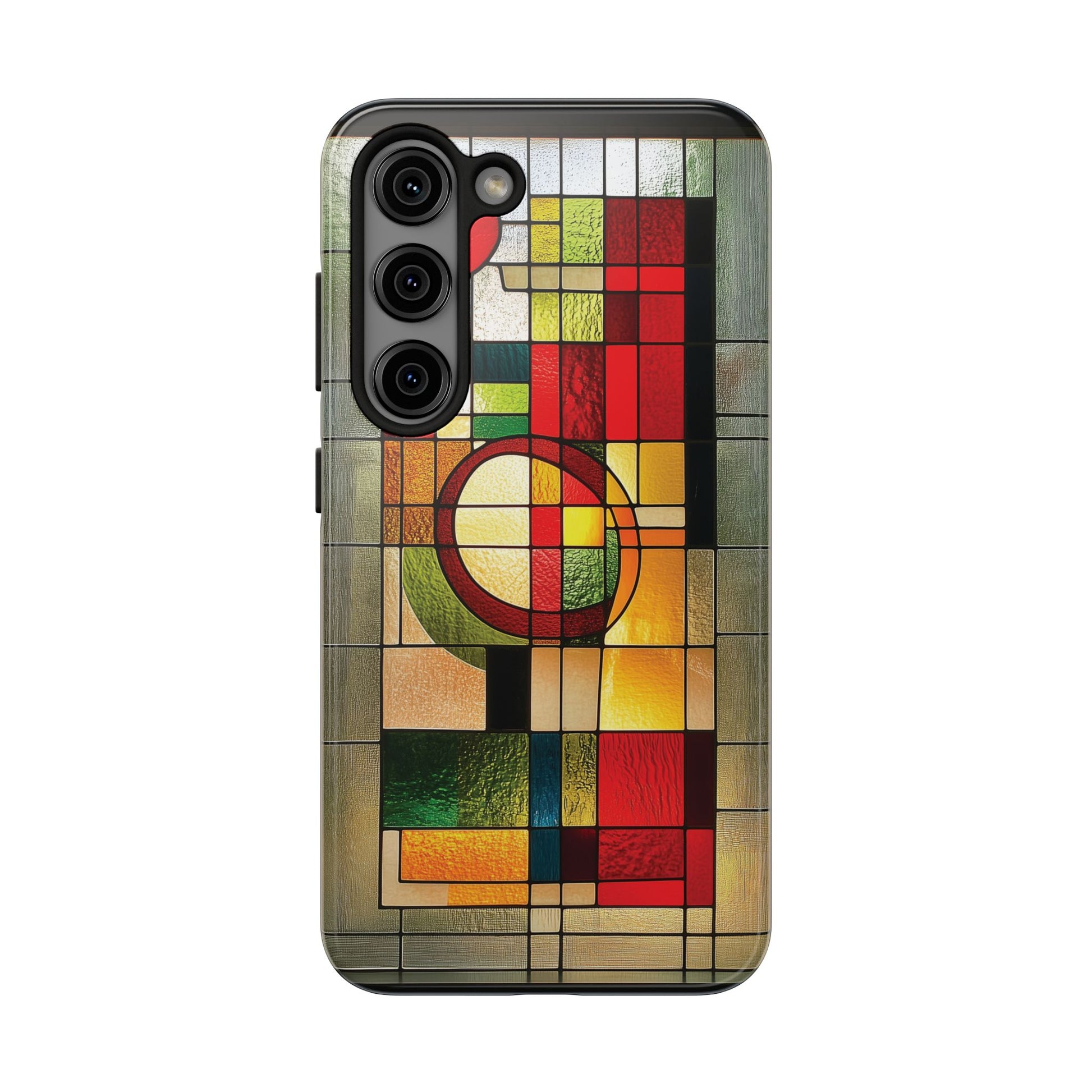 Realistic Stained Glass Phone Case Artistic iPhone Case Architectural Design, Art Deco iphone Case, iPhone 15 Pro Max Samsung Galaxy S23