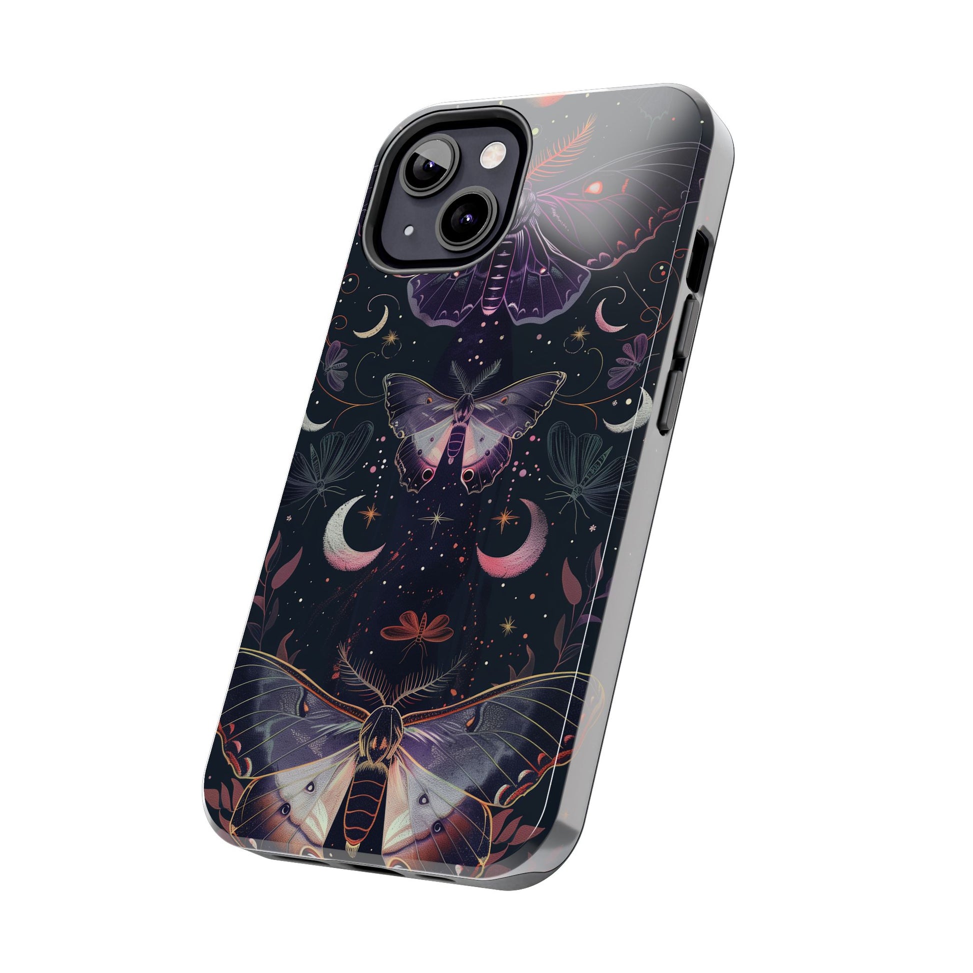B Dark Academia Mystical Phone Case, Mystical Moth Phone Case, Vintage Magic Witchcraft iPhone Cover, Esoteric Nature Art, iPhone 15 Pro Max