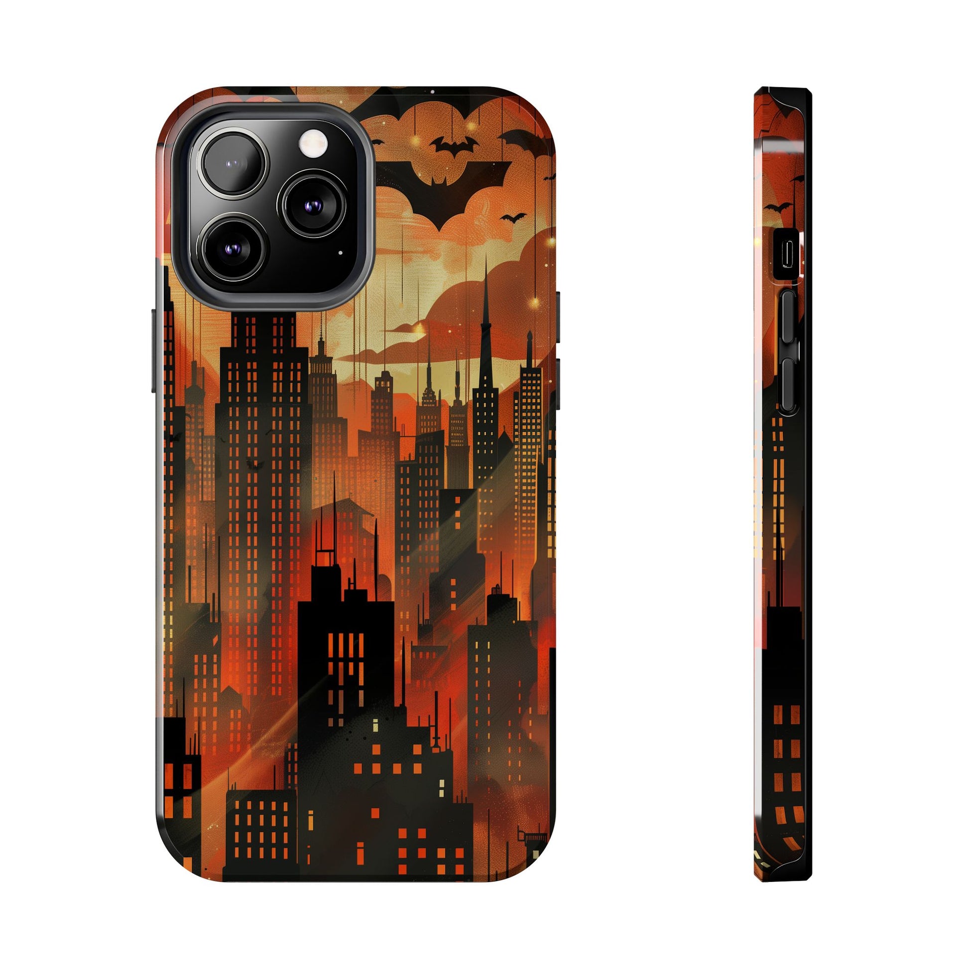 Batman Inspired Phone Case - Gotham Art Deco Style - Comic Book Hero Phone Cover - Unique Superhero Accessory