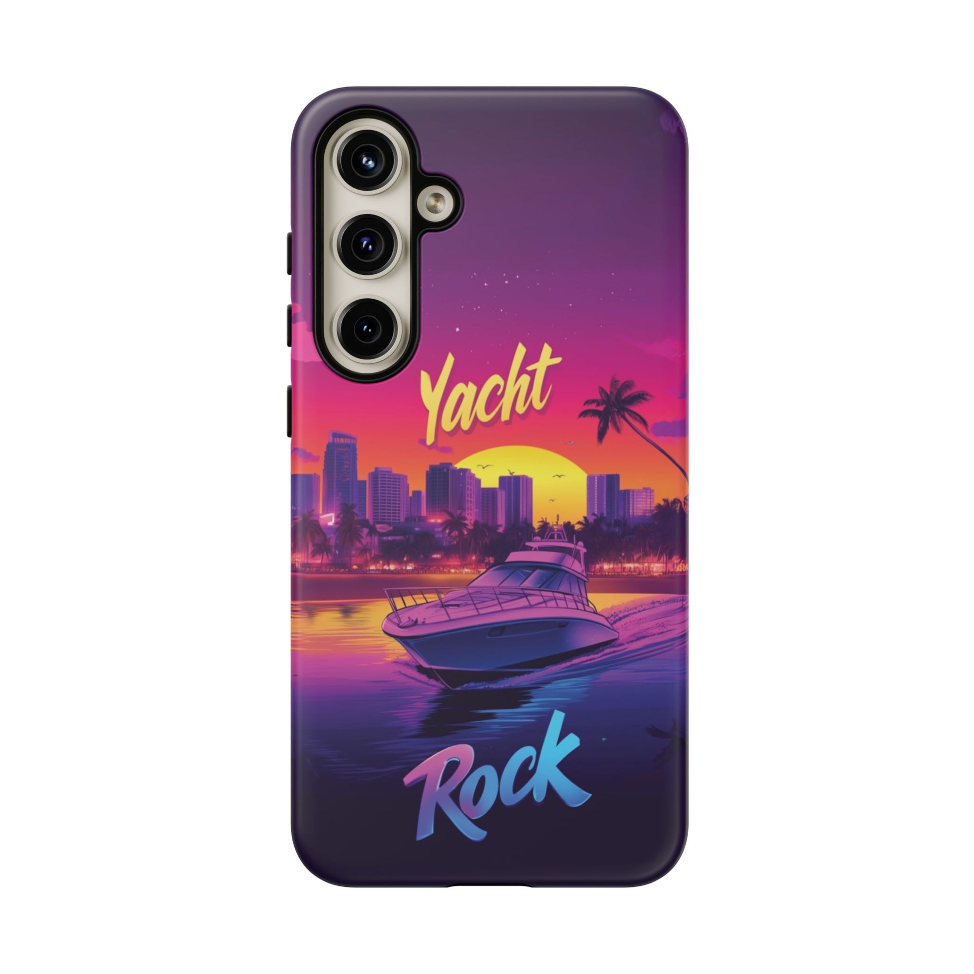 Yacht Rock Custom Phone Case iPhone 13 14 15 16 Pro Max Sunset Cruise Harbor Miami Vice Yacht Rock Gift Boating Captain South Beach Surfing