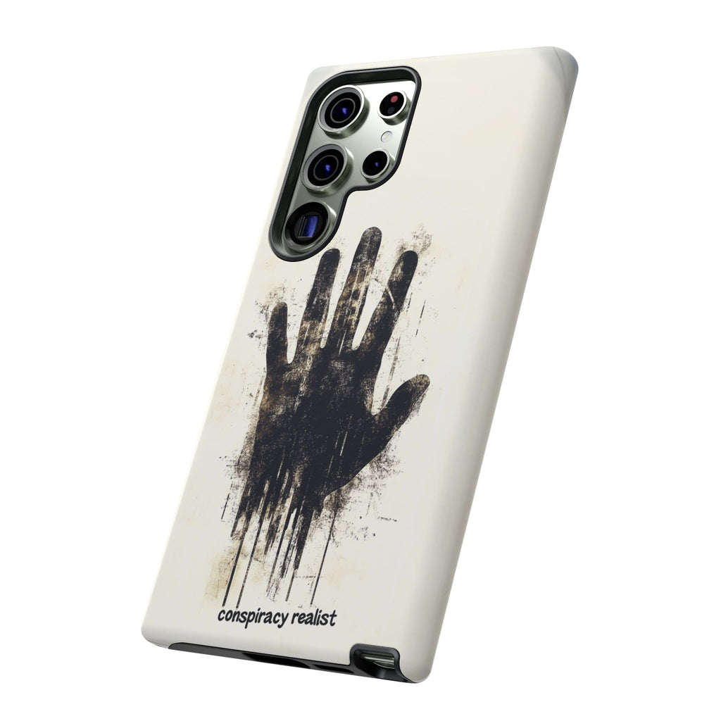 Conspiracy Realist Paranormal Mystery Design X-Files Inspired Ghostly Hand Conspiracy Theory Creepy iPhone 13 14 15 16 Pro Max Galaxy Pixel