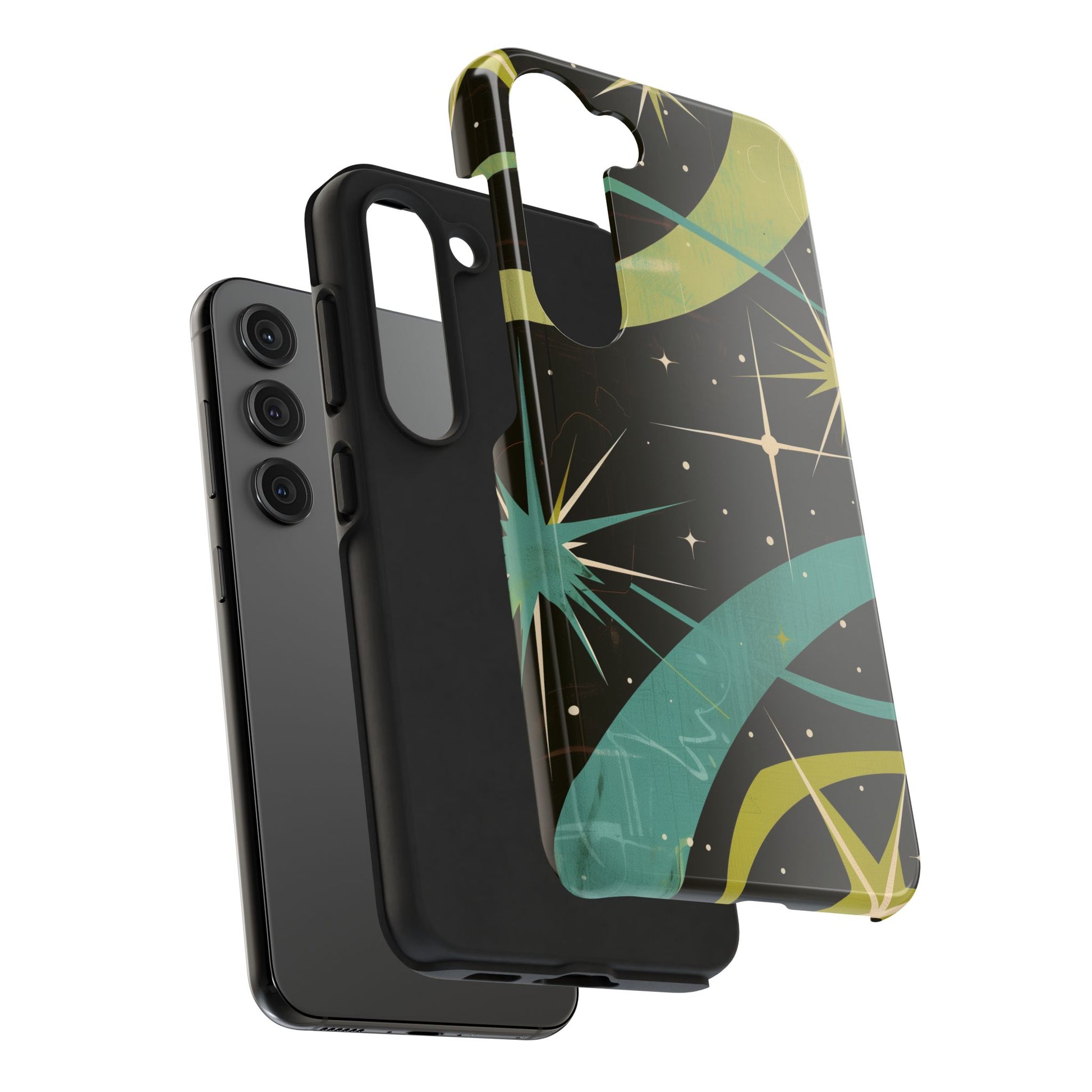 Mid Century Modern Star Design Phone Case, Earth Tone Colors, Retro Style Smartphone Cover, Vintage Phone Case, iPhone 14 Case, Apple iPhone