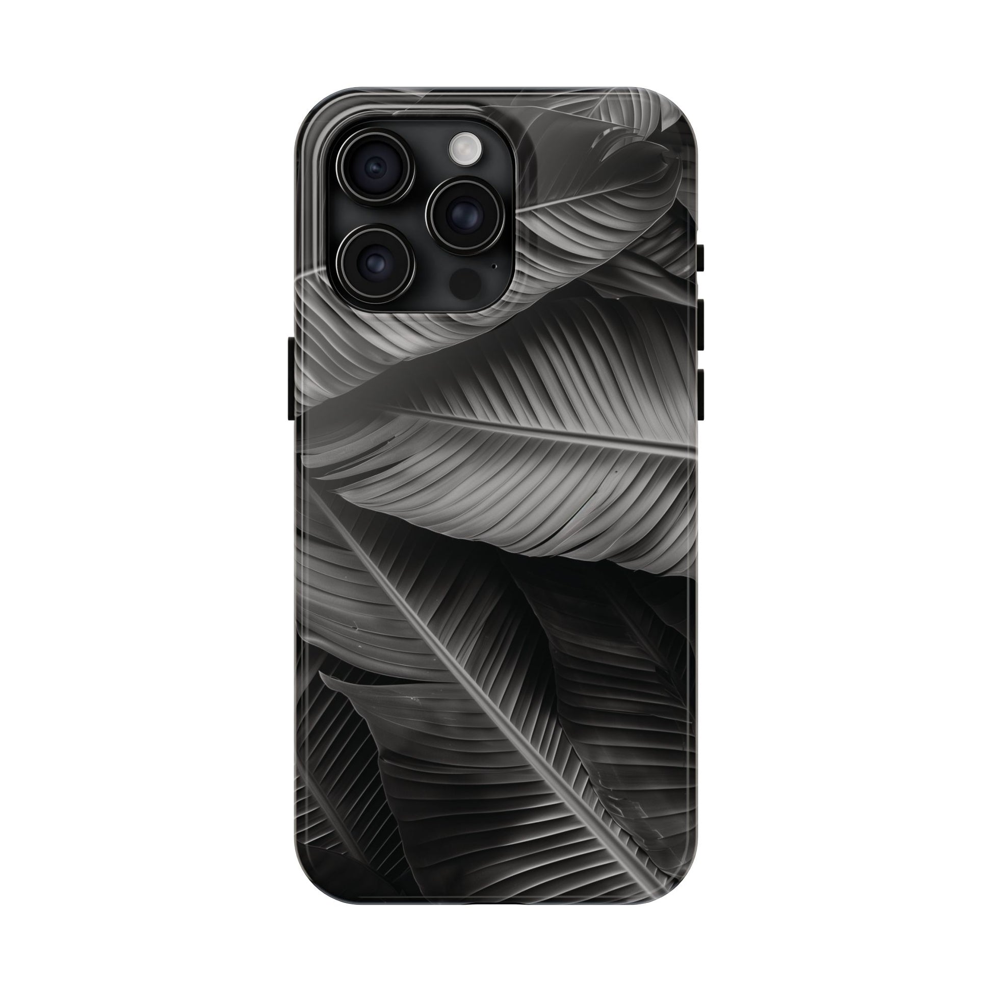 Custom Palm Leaf Phone Case, Palm Tree Phone Case, Tropical Leaf Design, Summer iPhone Cover, Black and White iPhone Case, iPhone 15 Pro Max