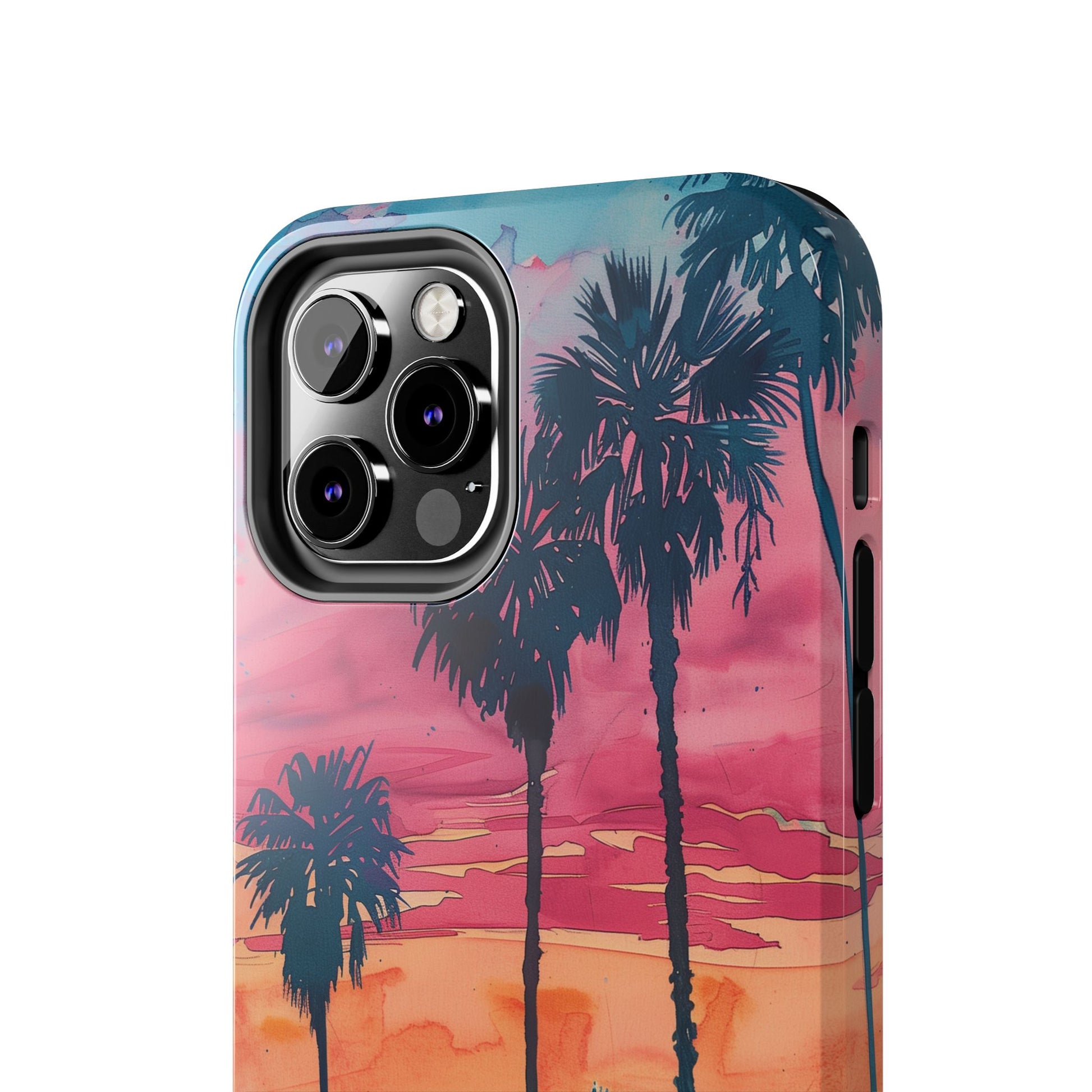 Los Angeles Sunset iPhone Case, Golden Hour Scenic View, Hollywood Hills Sunset Phone Case, Palm Trees Phone Case, iphone 15 pro max case