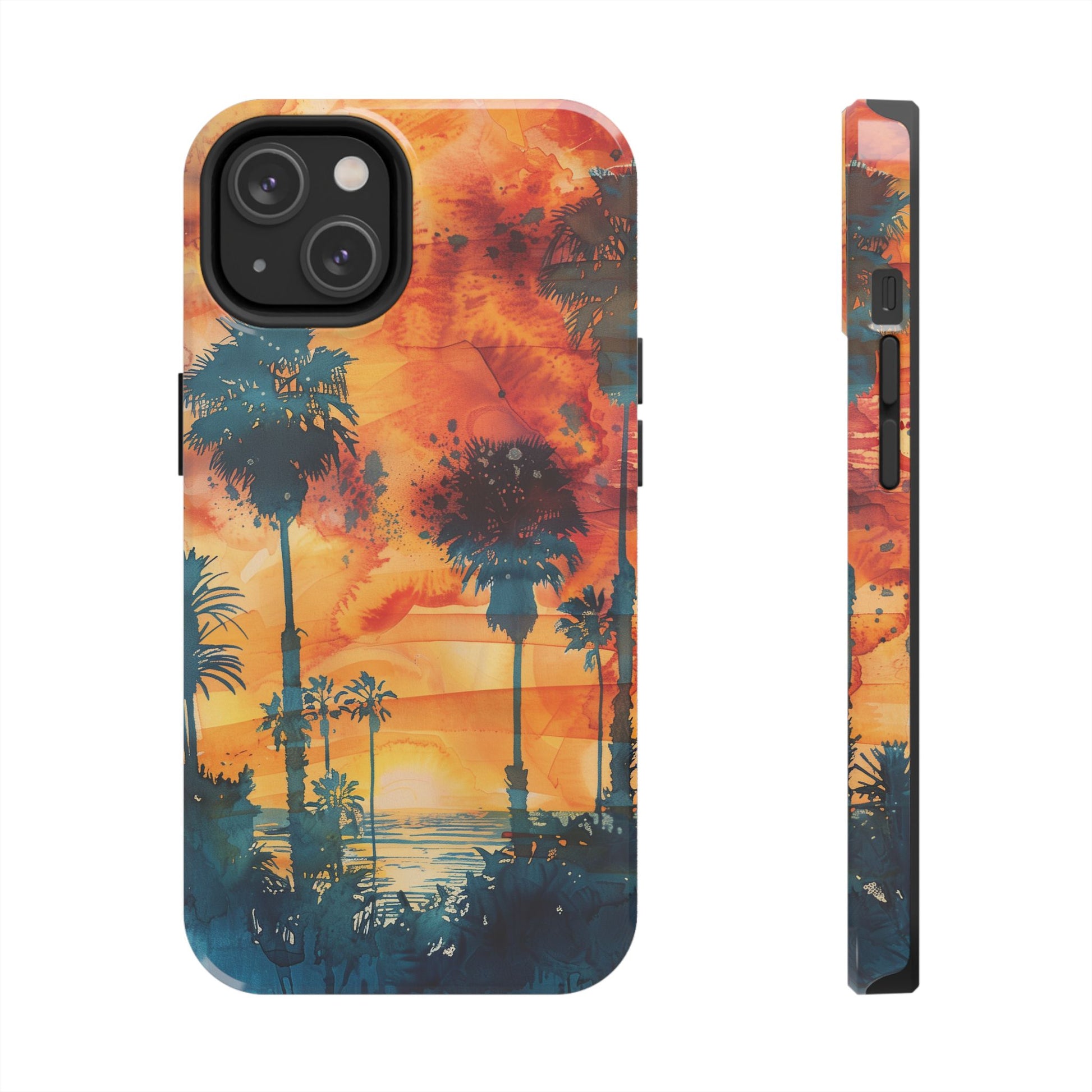 Los Angeles Sunset iPhone Case, Golden Hour Scenic View, Hollywood Hills Sunset Phone Case, Palm Trees Phone Case, iphone 15 pro max case