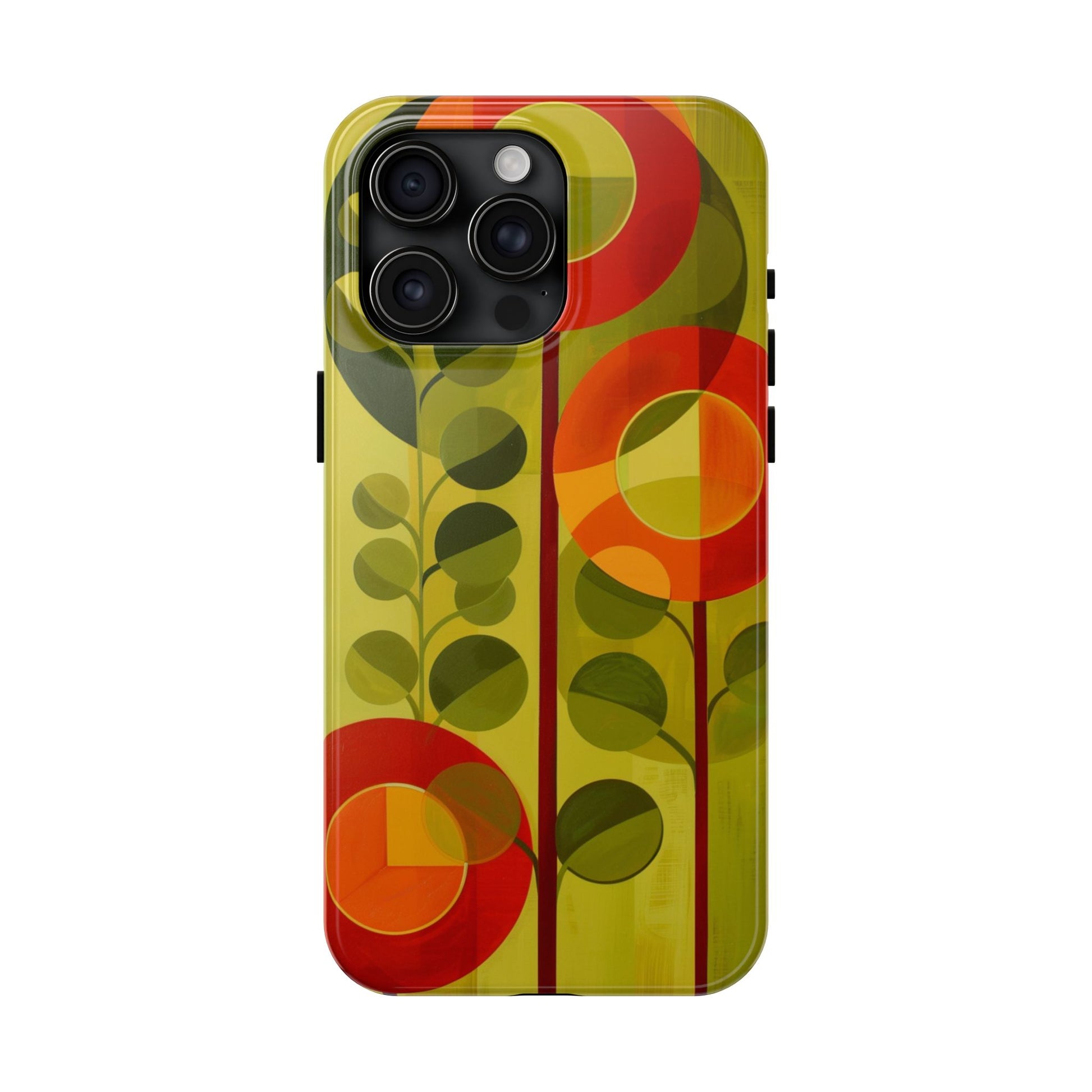 Atomic Flower Phone Case, Mid-Mod Phone Case, Artwork iPhone Case, Unique Floral Pattern Phone Case, Art Deco, Minimalist, Tough Iphone Case