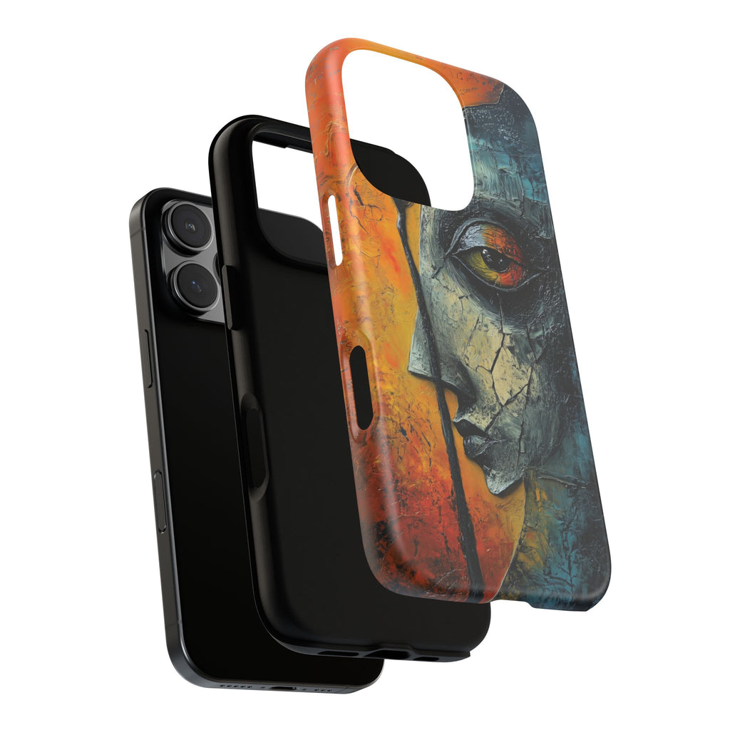 Surrealist Art Phone Case Salvador Dali Style Face Tough Case Unique Artistic 3D Textured Look Surrealism Gift Art iPhone 13 14 15 16
