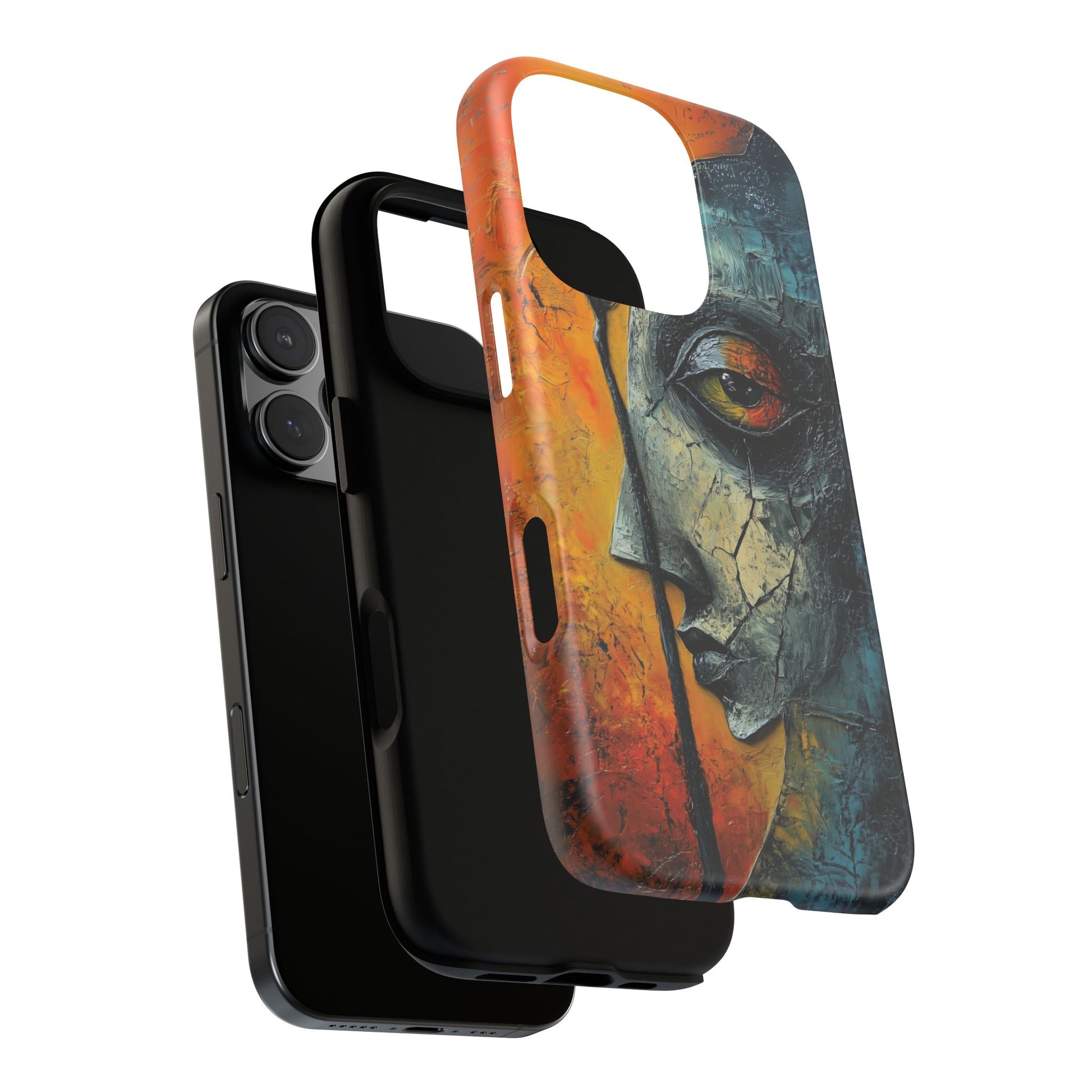 Surrealist Art Phone Case Salvador Dali Style Face Tough Case Unique Artistic 3D Textured Look Surrealism Gift Art iPhone 13 14 15 16