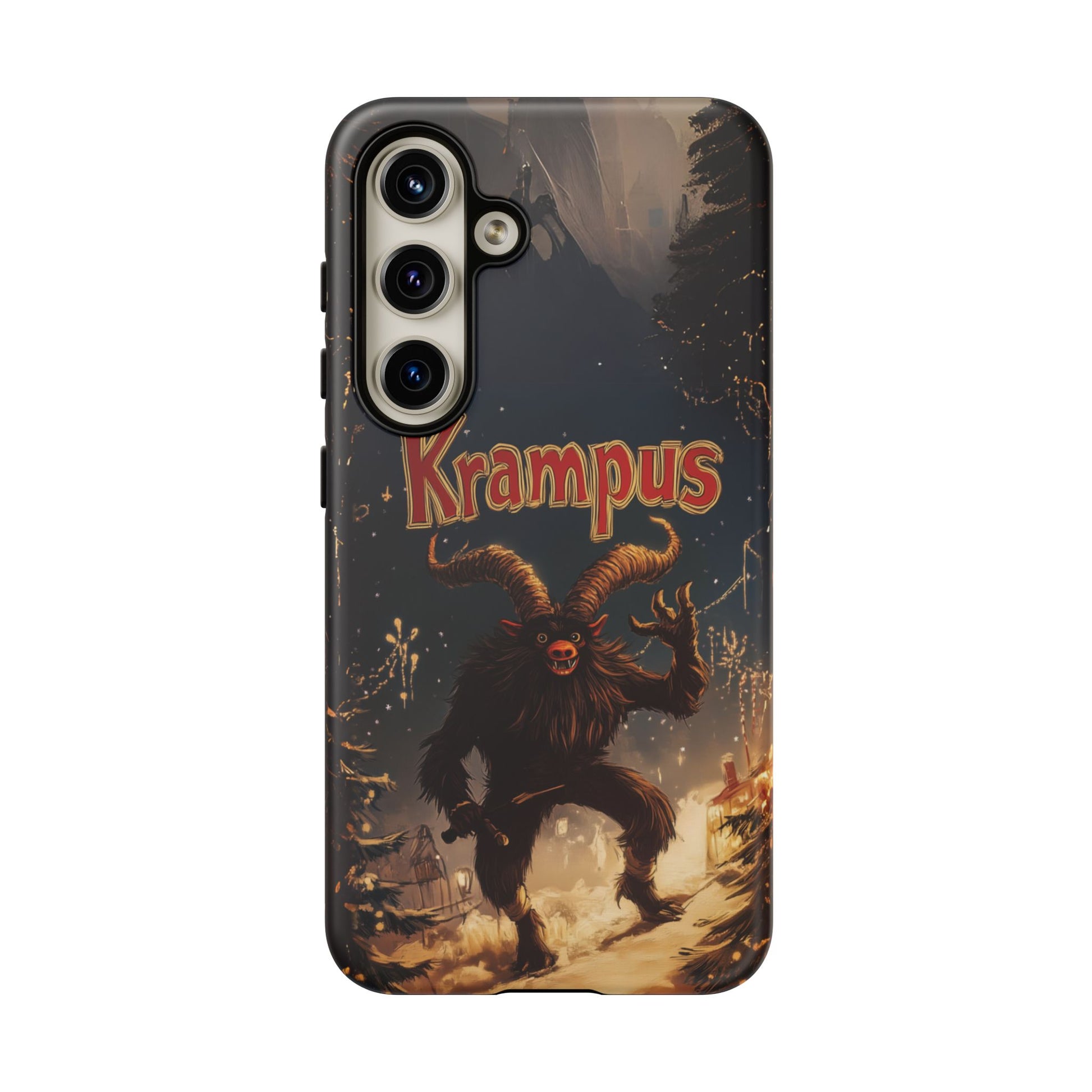 Friendly Krampus Christmas Phone Case Gothic Holiday Traditional Design Scary Merry Santa Claus iphone 13 14 15 16 Pro Max Galaxy Pixel