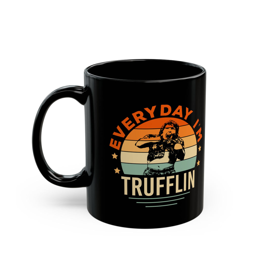 The Goonies Truffle Shuffle Black Coffee Mug