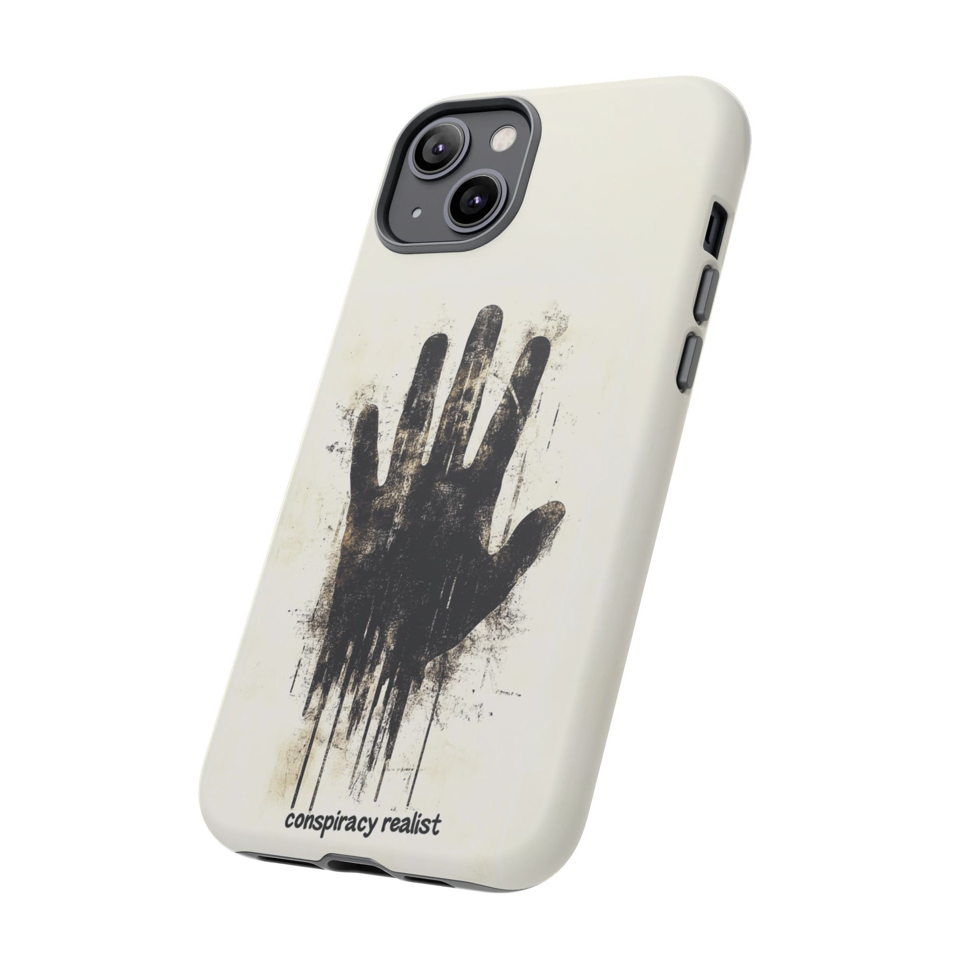 Conspiracy Realist Paranormal Mystery Design X-Files Inspired Ghostly Hand Conspiracy Theory Creepy iPhone 13 14 15 16 Pro Max Galaxy Pixel