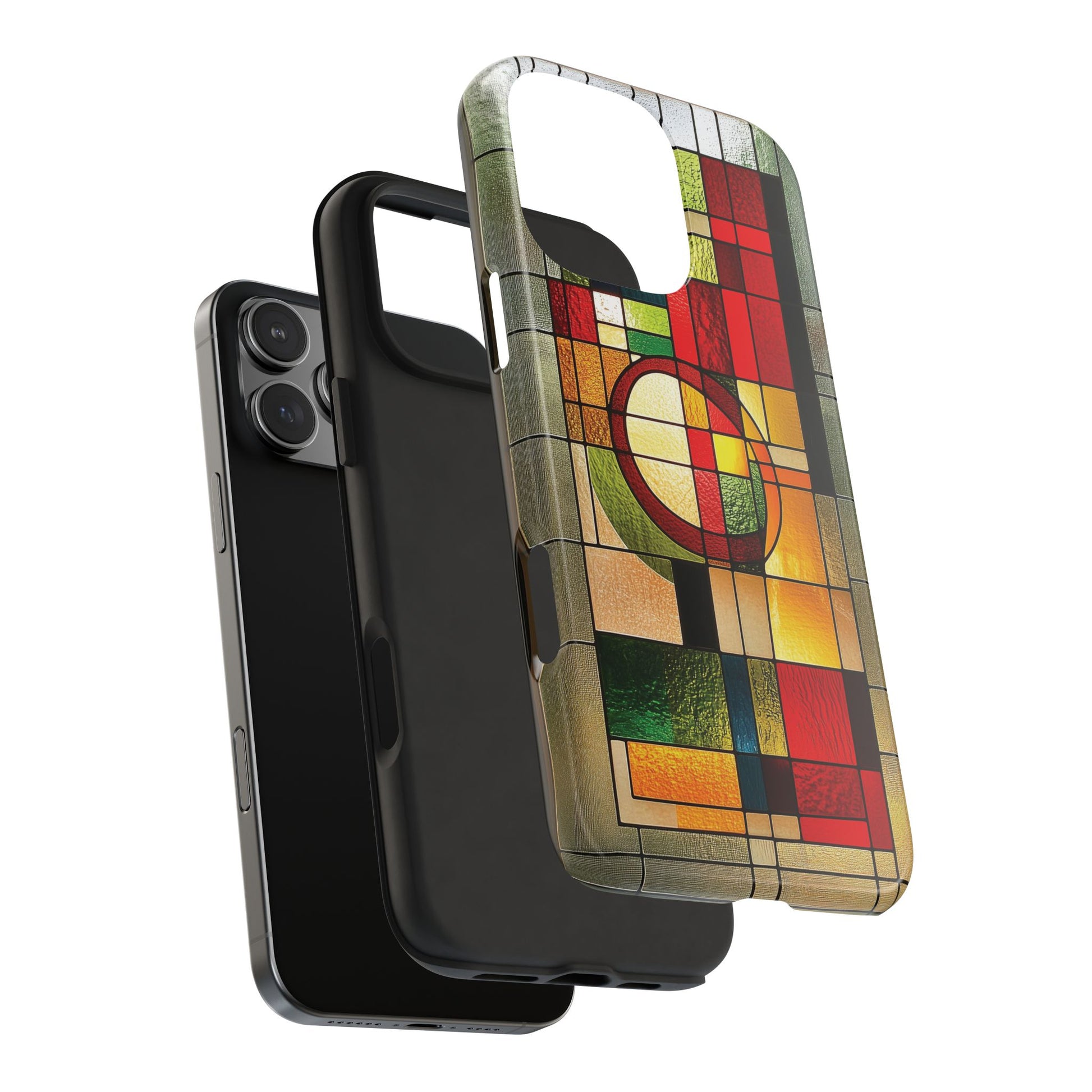 Realistic Stained Glass Phone Case Artistic iPhone Case Architectural Design, Art Deco iphone Case, iPhone 15 Pro Max Samsung Galaxy S23