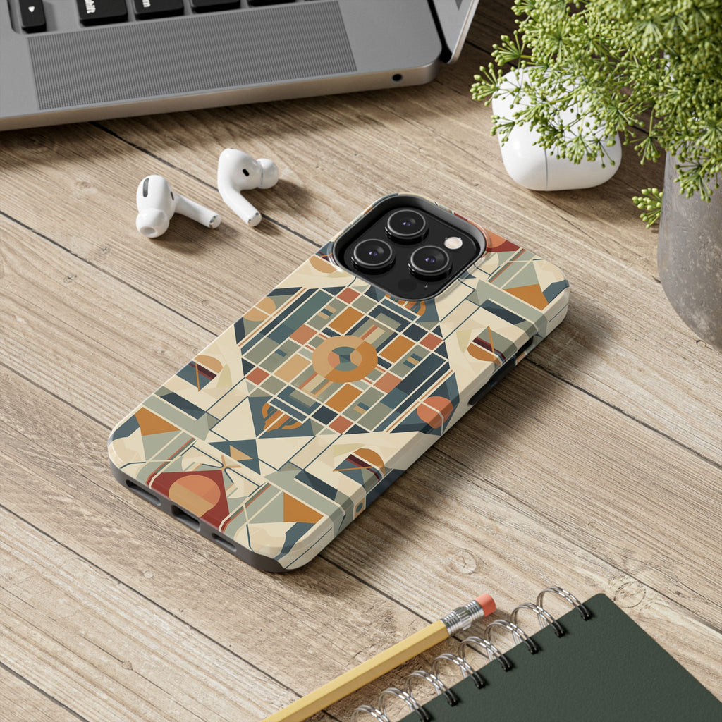 Diamond Frank Lloyd Wright Inspired Phone Case - Geometric Elegance for iPhone Models