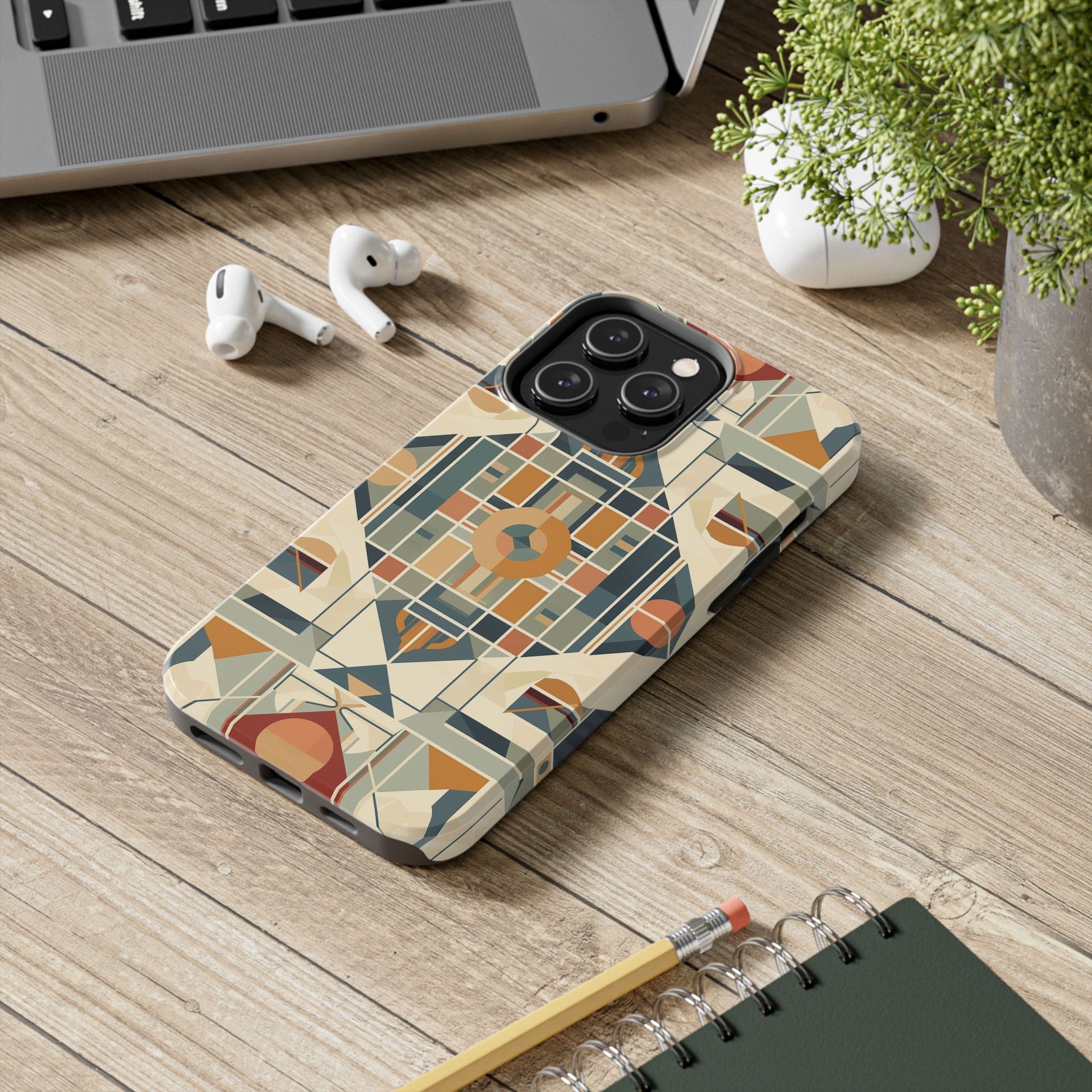 Diamond Frank Lloyd Wright Inspired Phone Case - Geometric Elegance for iPhone Models
