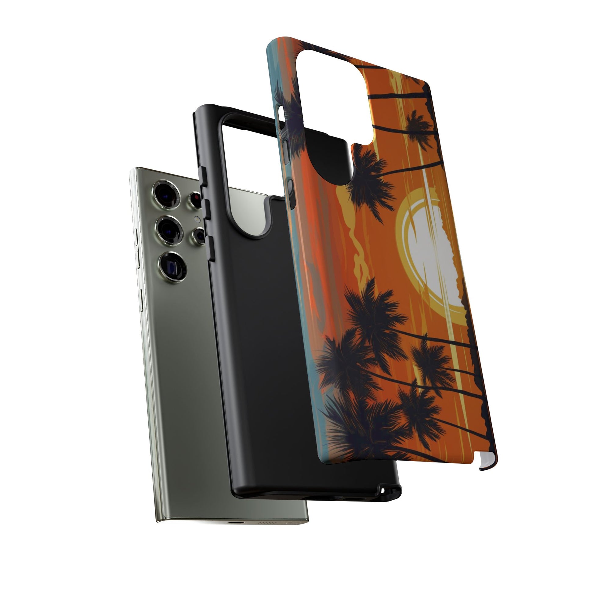 Sunset Palm Trees Tough Phone Cases for iPhone and Android