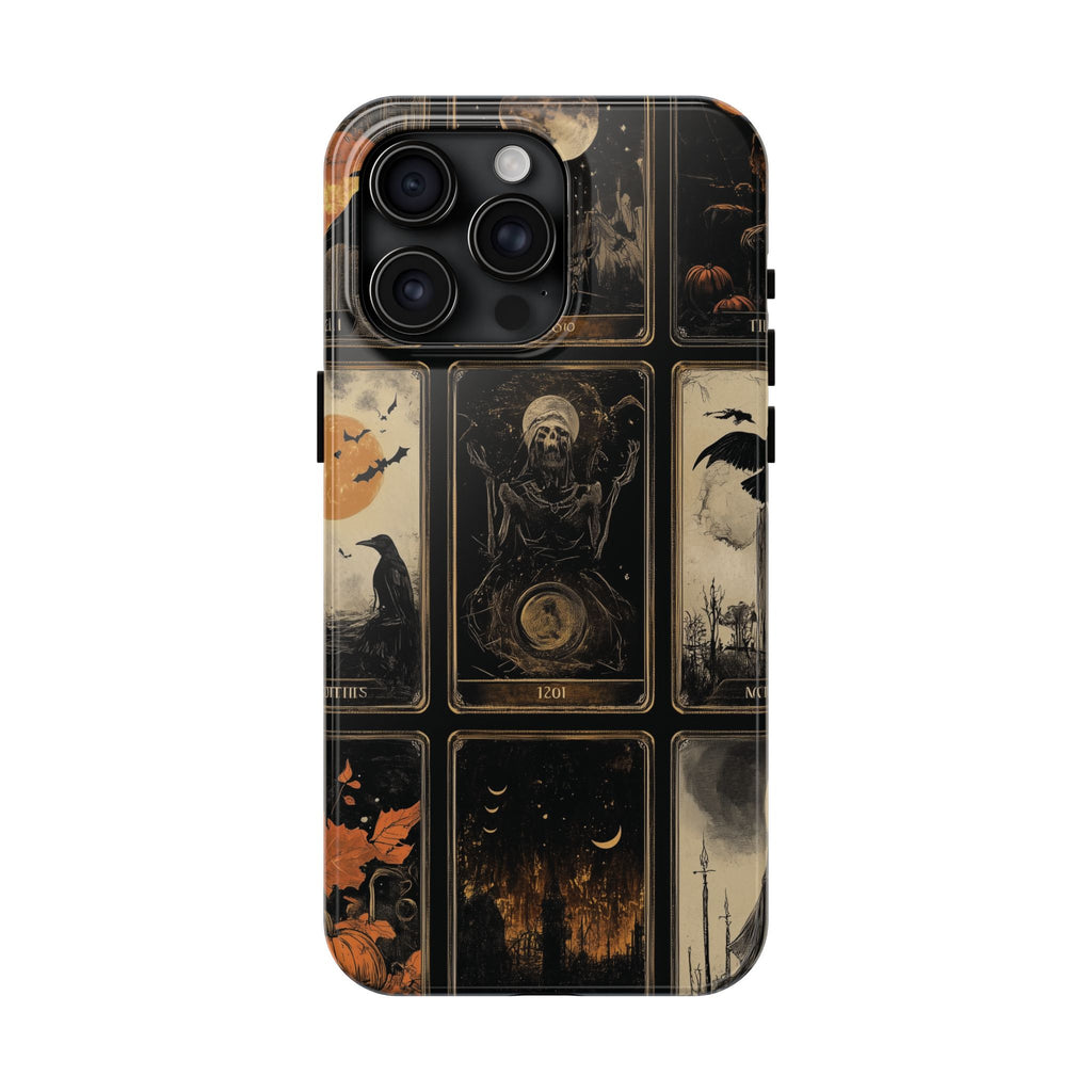 Dark Academia Tarot Card The Crow Mystical Phone Case Psychic Dark Halloween Gothic Phone Case Street iPhone 15 Pro Max Samsung Galaxy D