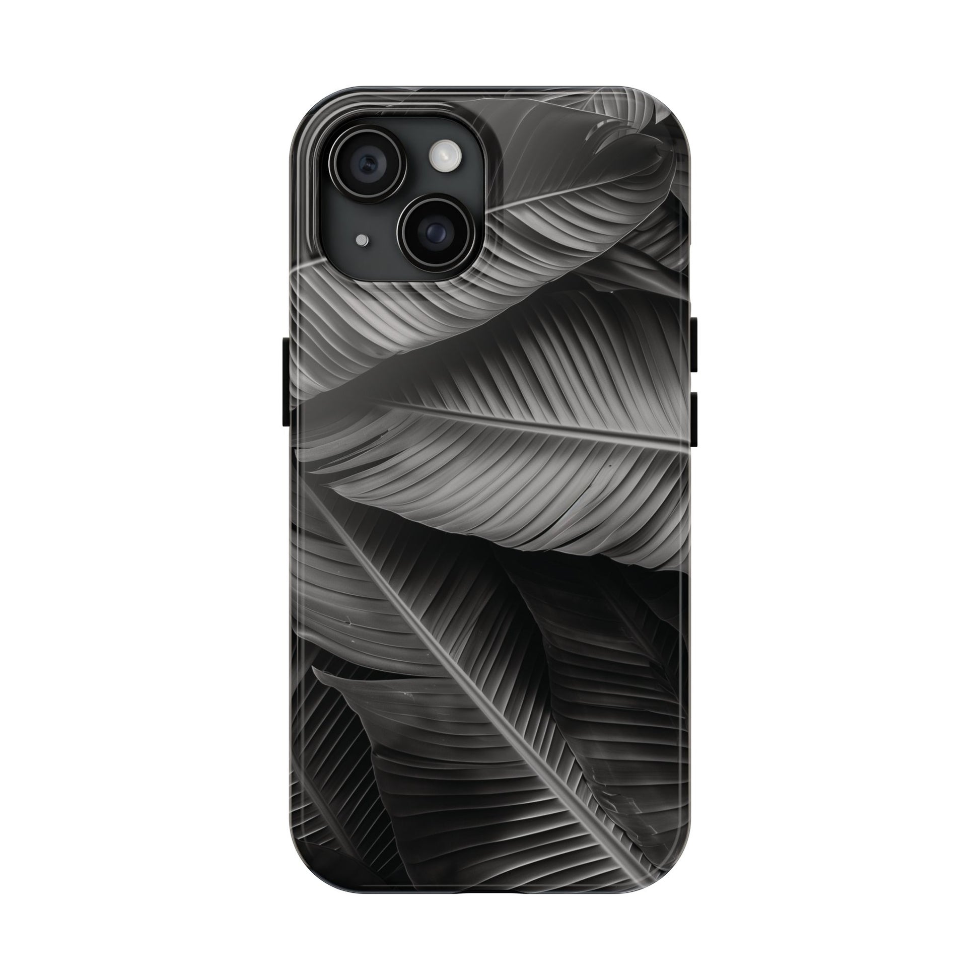 Custom Palm Leaf Phone Case, Palm Tree Phone Case, Tropical Leaf Design, Summer iPhone Cover, Black and White iPhone Case, iPhone 15 Pro Max