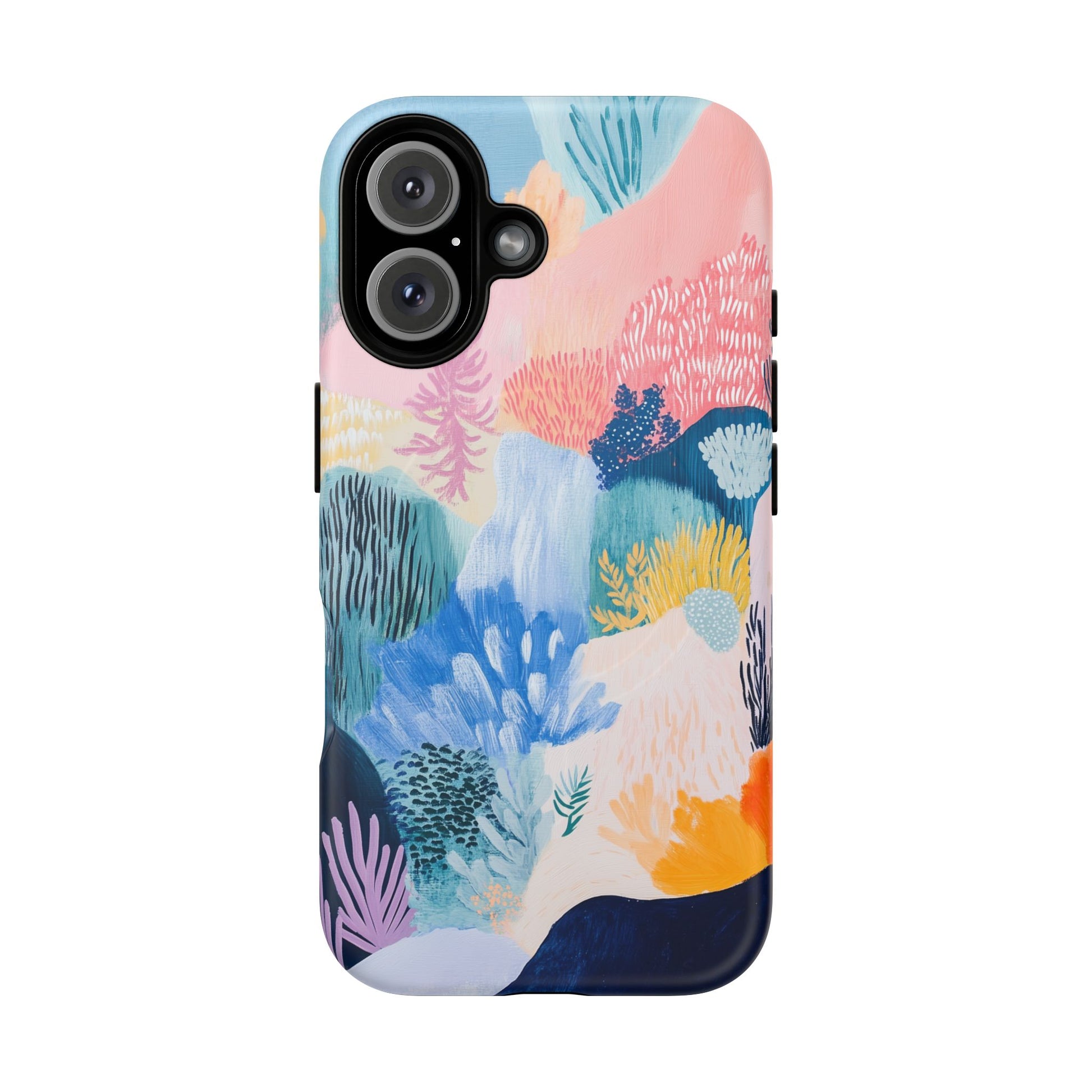 Cottagecore Coral Reef Pastel Abstract Art Magsafe Field Landscape  Floral Nature Hand Painted Artistic iPhone 14 15 16 Pro Max Plus