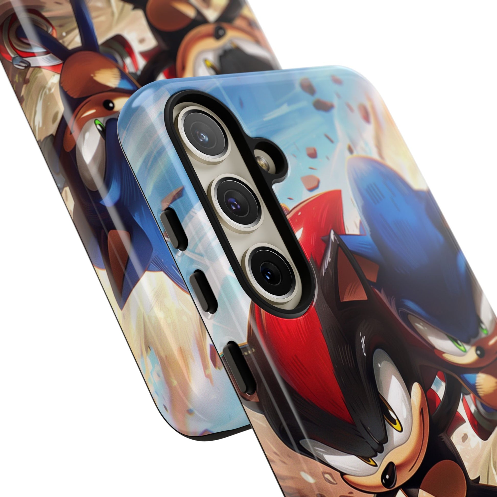 Sonic and Shadow Phone Case, Sonic and Shadow, Tough Android Case, Fun Video Game Phone Case, Retro Game Case, SEGA Video Game Android Case