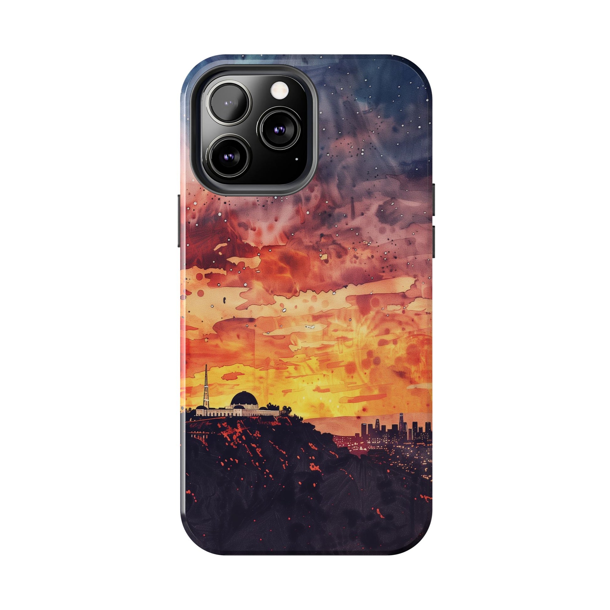 Los Angeles Sunset iPhone Case, Golden Hour Scenic View, Hollywood Hills Sunset Phone Case, Palm Trees Phone Case, iphone 15 pro max case