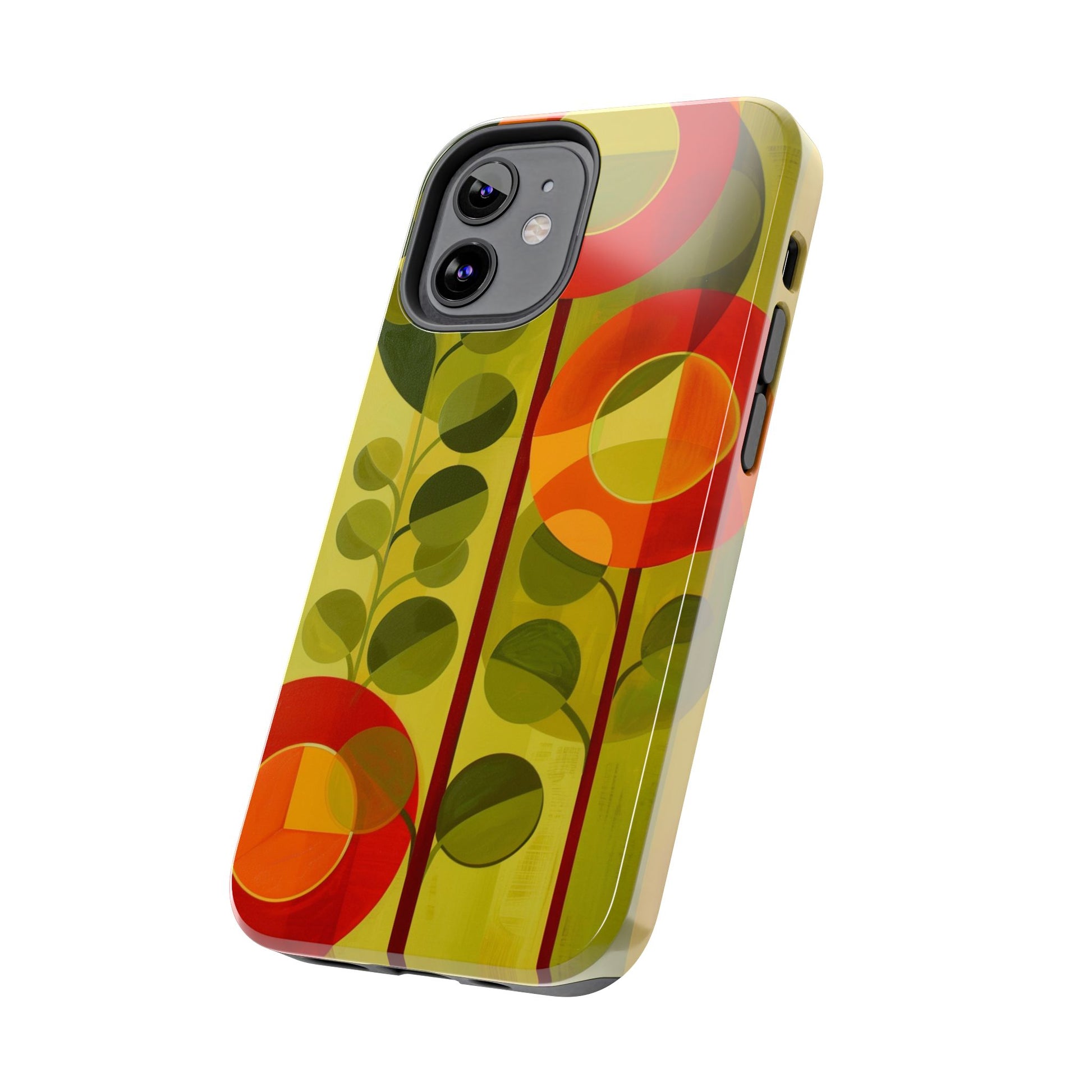 Atomic Flower Phone Case, Mid-Mod Phone Case, Artwork iPhone Case, Unique Floral Pattern Phone Case, Art Deco, Minimalist, Tough Iphone Case