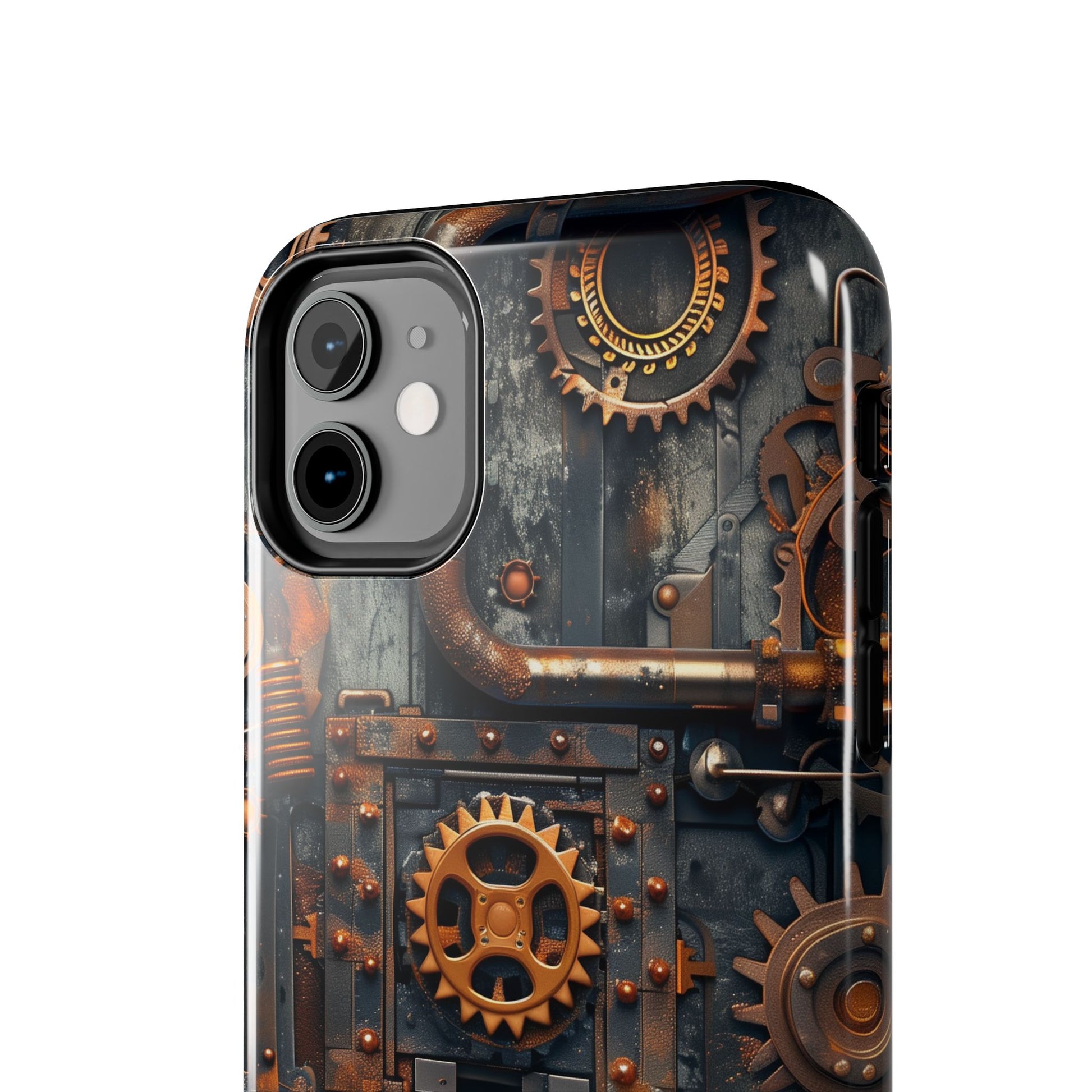 Steampunk Phone Case - Industrial Style Cover with Pipes and Cogs - Unique Steampunk Accessory for Your Phone