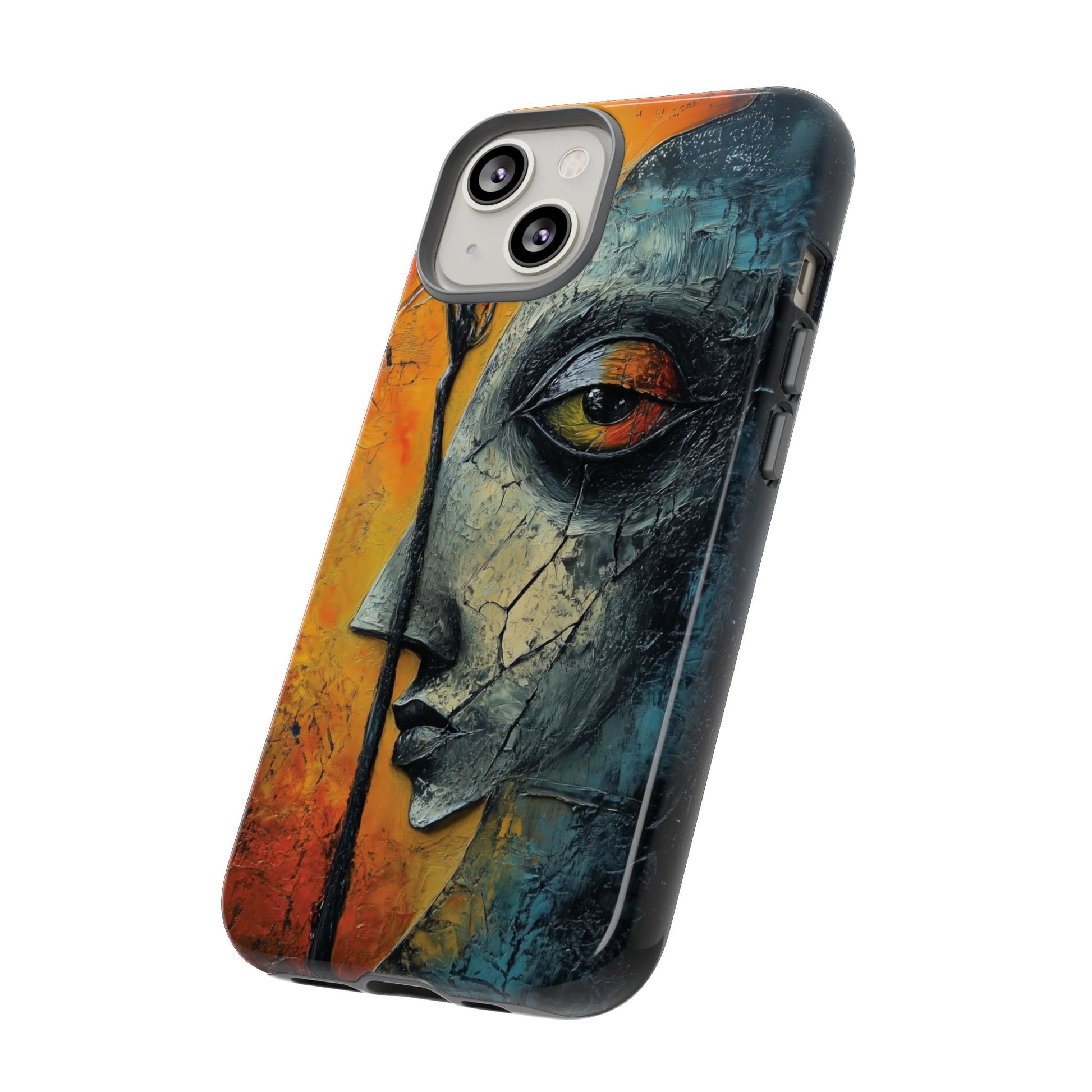 Surrealist Art Phone Case Salvador Dali Style Face Tough Case Unique Artistic 3D Textured Look Surrealism Gift Art iPhone 13 14 15 16