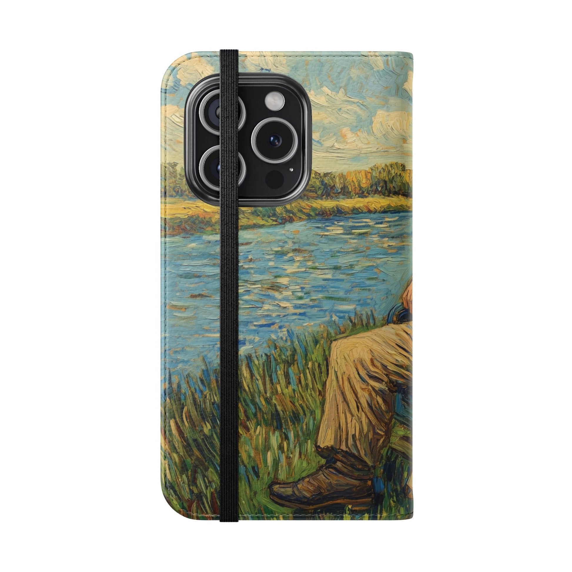 Flip Phone Case Painting A Van Gogh Down by the River iPhone 16 Pro Max  Galaxy