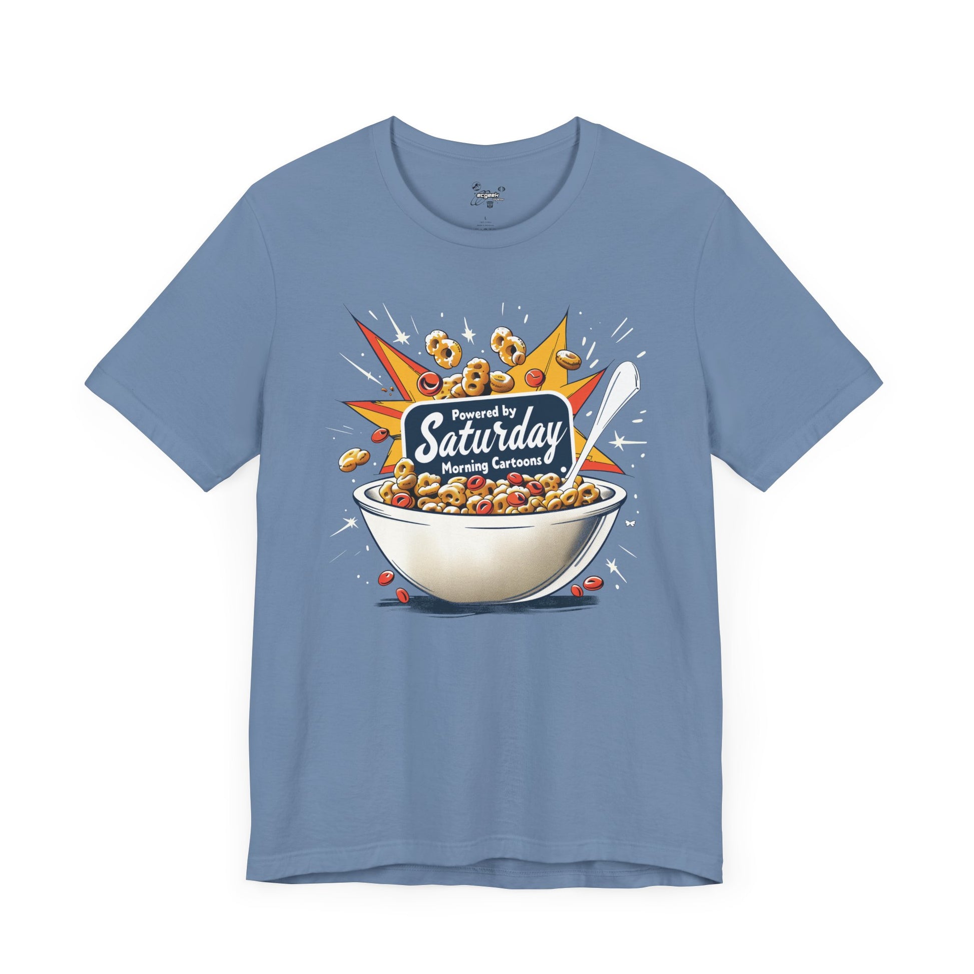 Saturday Morning Cartoons T-shirt, Retro Bowl of Cereal Graphic Tee, Nostalgic Shirt for Cartoon Lovers
