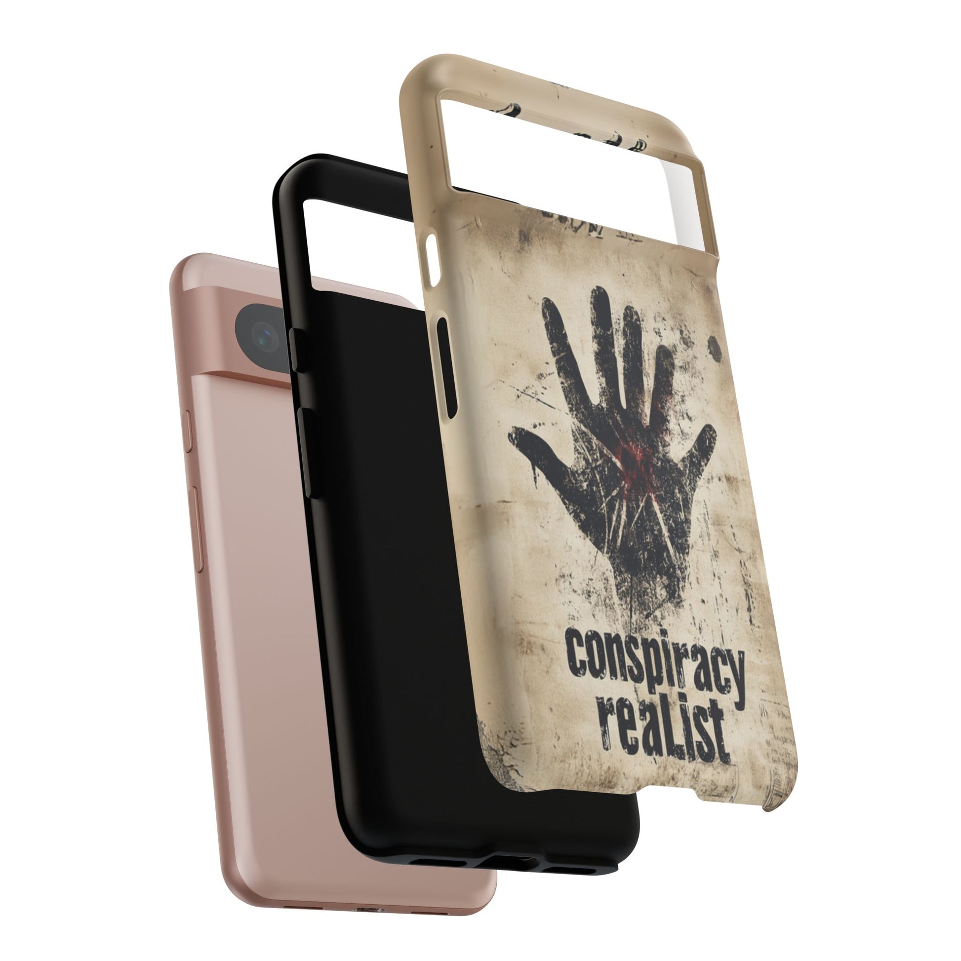 Conspiracy Theories Paranormal Mystery UFO X-Files Inspired Ghostly Hand Conspiracy Realist Cryptid iPhone 13 14 15 16 Pro Max Galaxy Pixel
