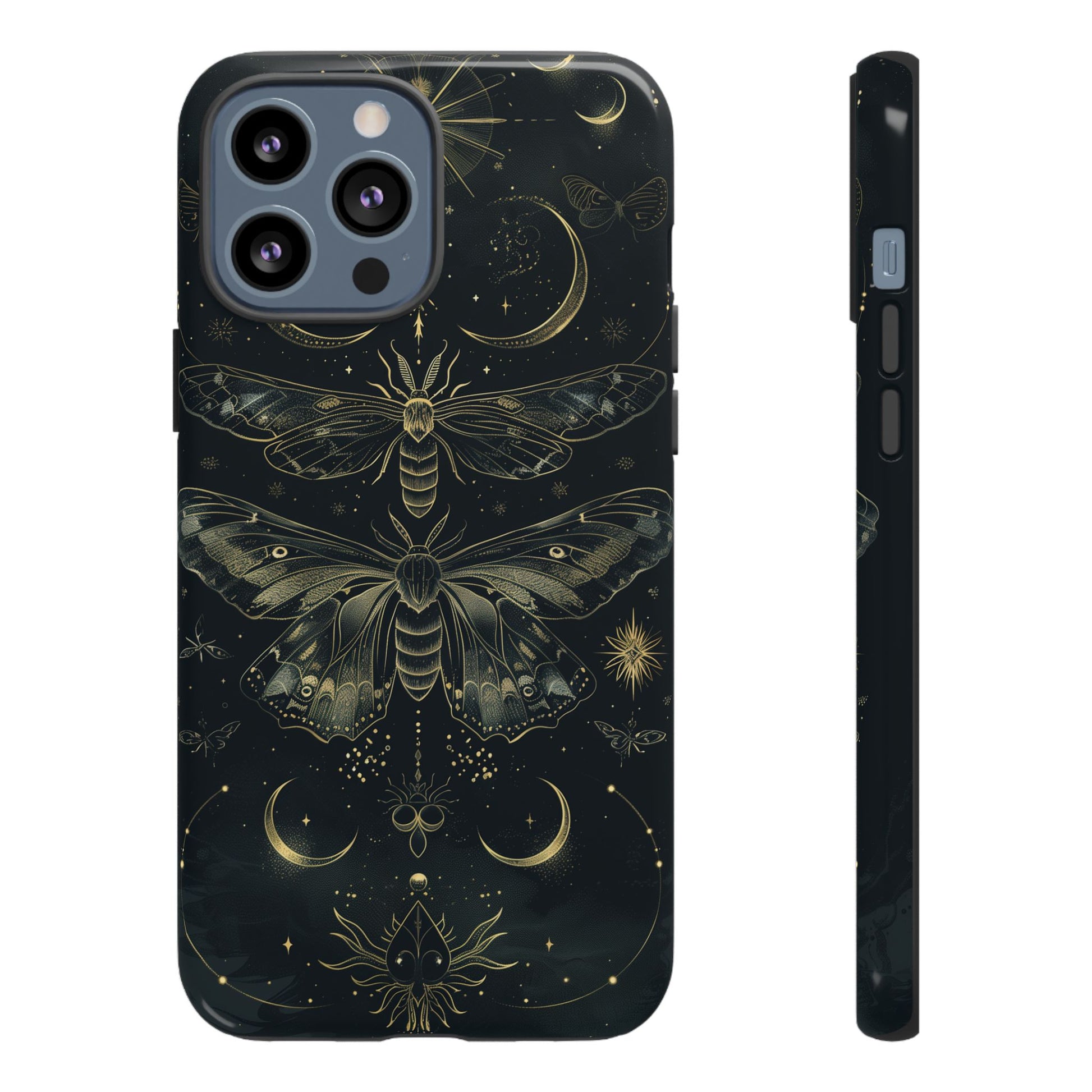 Celestial Dark Academia Phone Case Magical Moth Vintage Witchcraft Cover Esoteric Nature Art iPhone 13 14 15 16 Pro Max Samsung Pixel 8