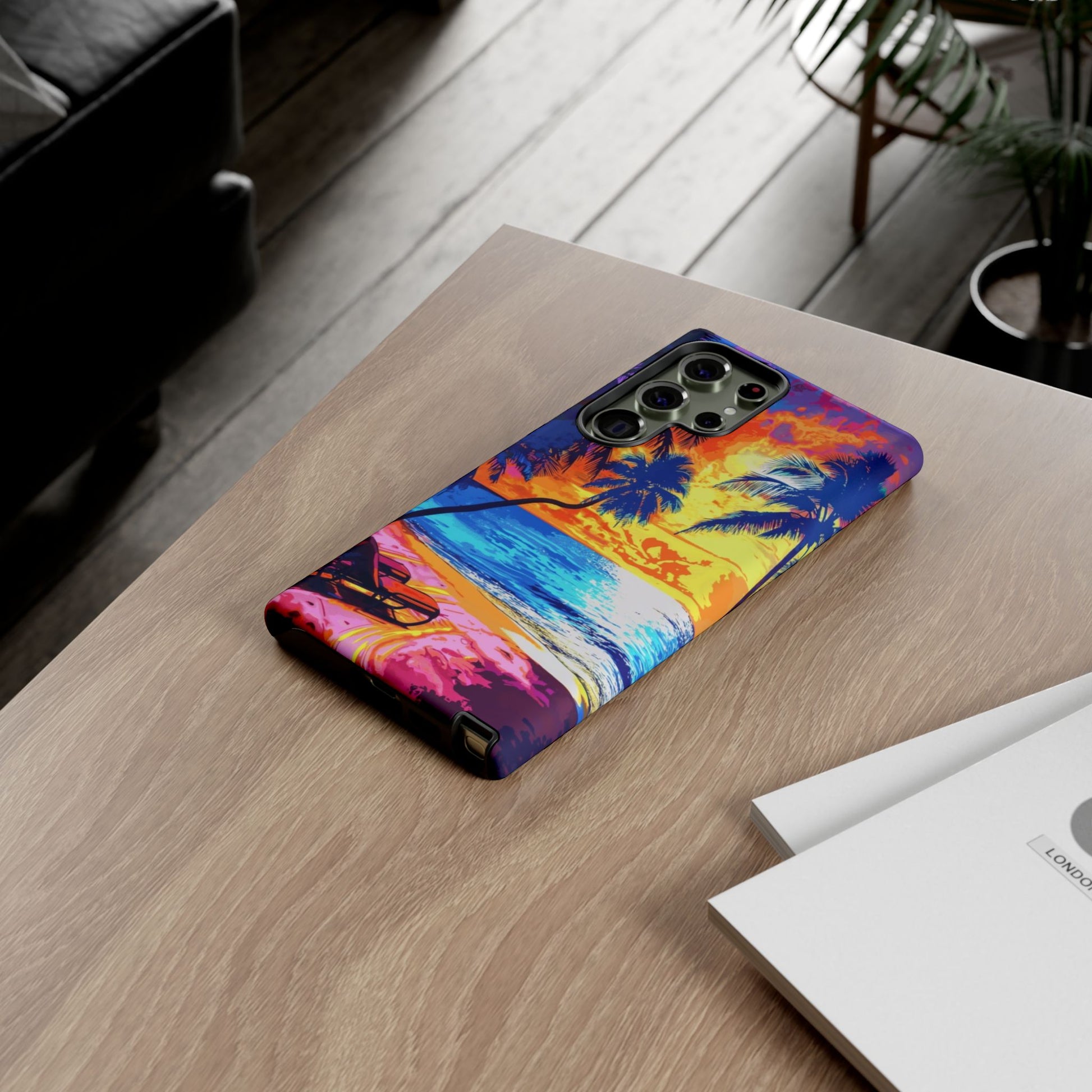 Sunset Bliss: Lisa Frank Style Android Phone Case