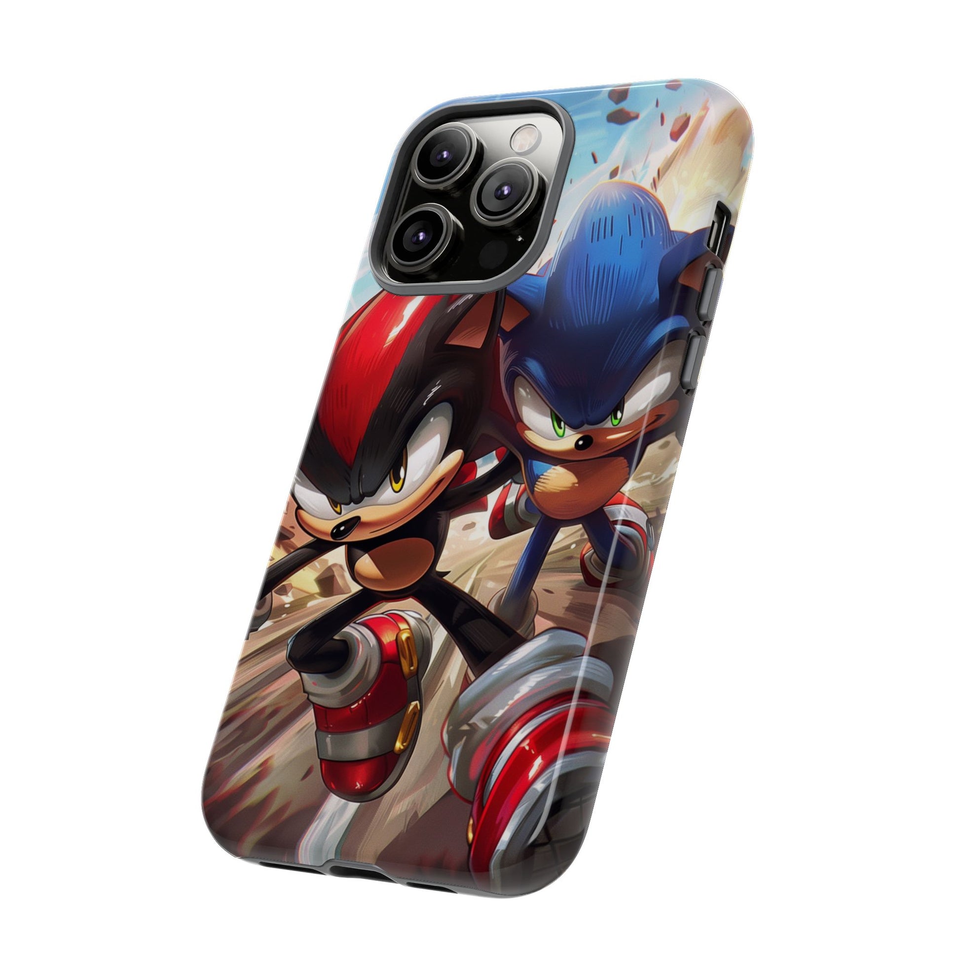 Sonic and Shadow Phone Case, Sonic and Shadow, Tough Android Case, Fun Video Game Phone Case, Retro Game Case, SEGA Video Game Android Case