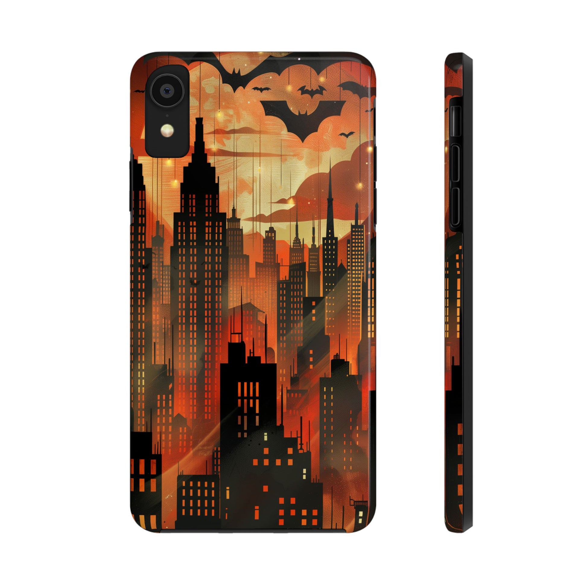 Batman Inspired Phone Case - Gotham Art Deco Style - Comic Book Hero Phone Cover - Unique Superhero Accessory