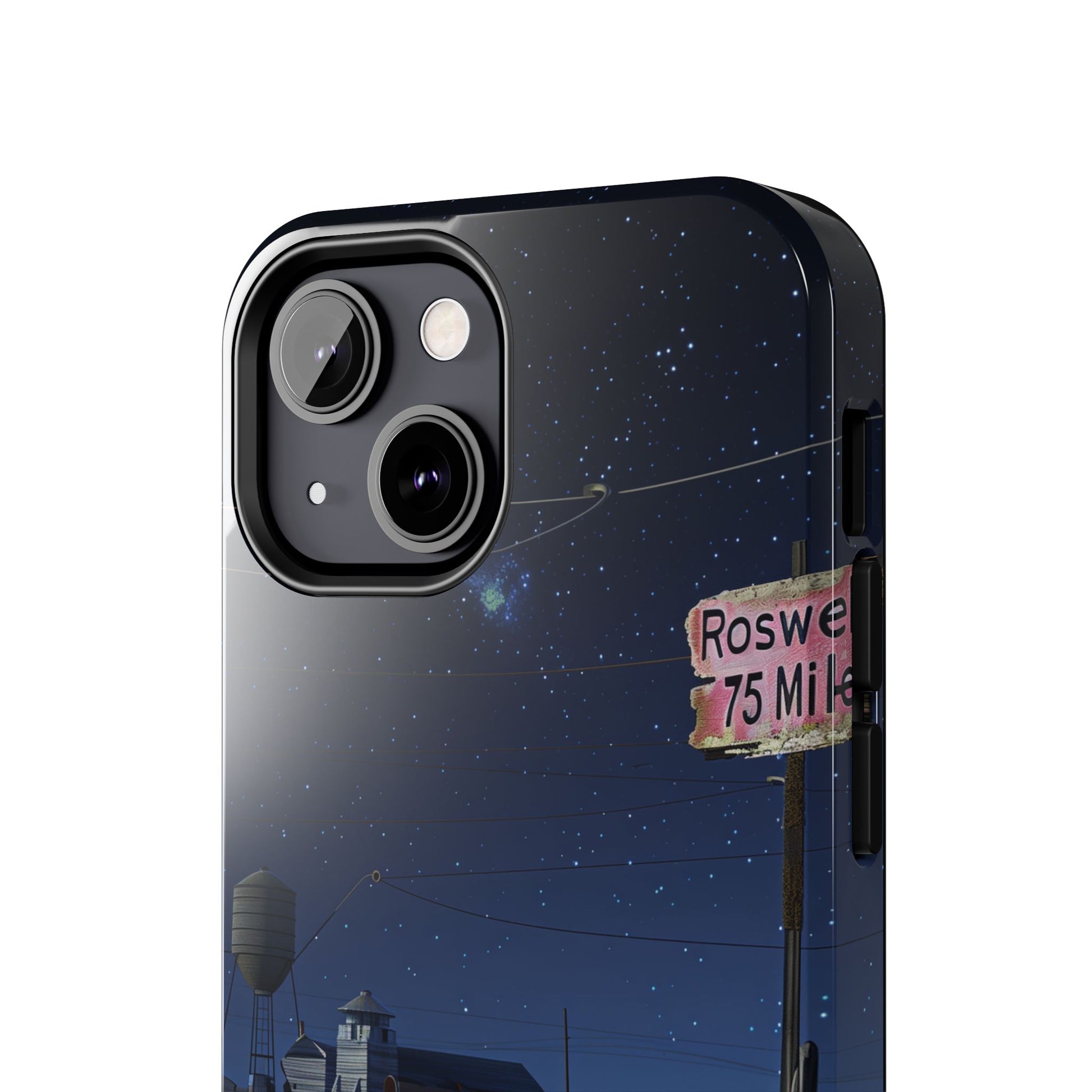 UFO Phone Case, Tough iPhone Case, Roswell UFO Crash Phone Case, Alien Invasion Design, Extraterrestrial iPhone Cover, Unique Sci-Fi Gift