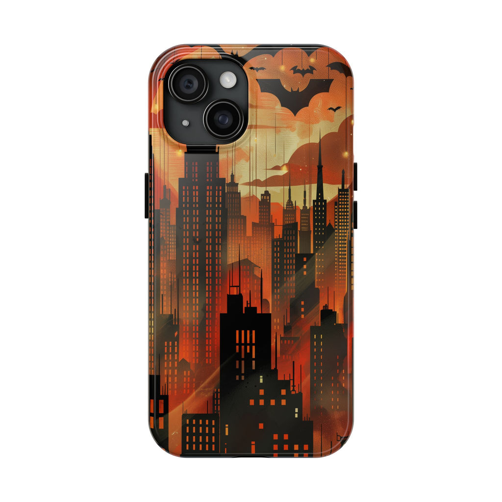 Batman Inspired Phone Case - Gotham Art Deco Style - Comic Book Hero Phone Cover - Unique Superhero Accessory