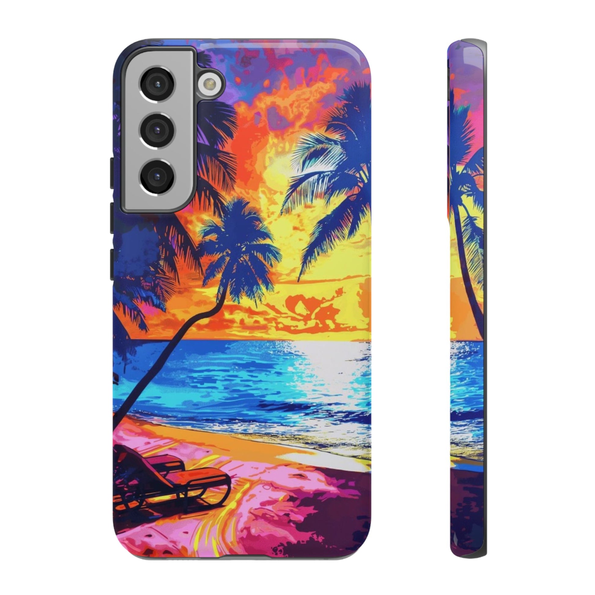 Sunset Bliss: Lisa Frank Style Android Phone Case