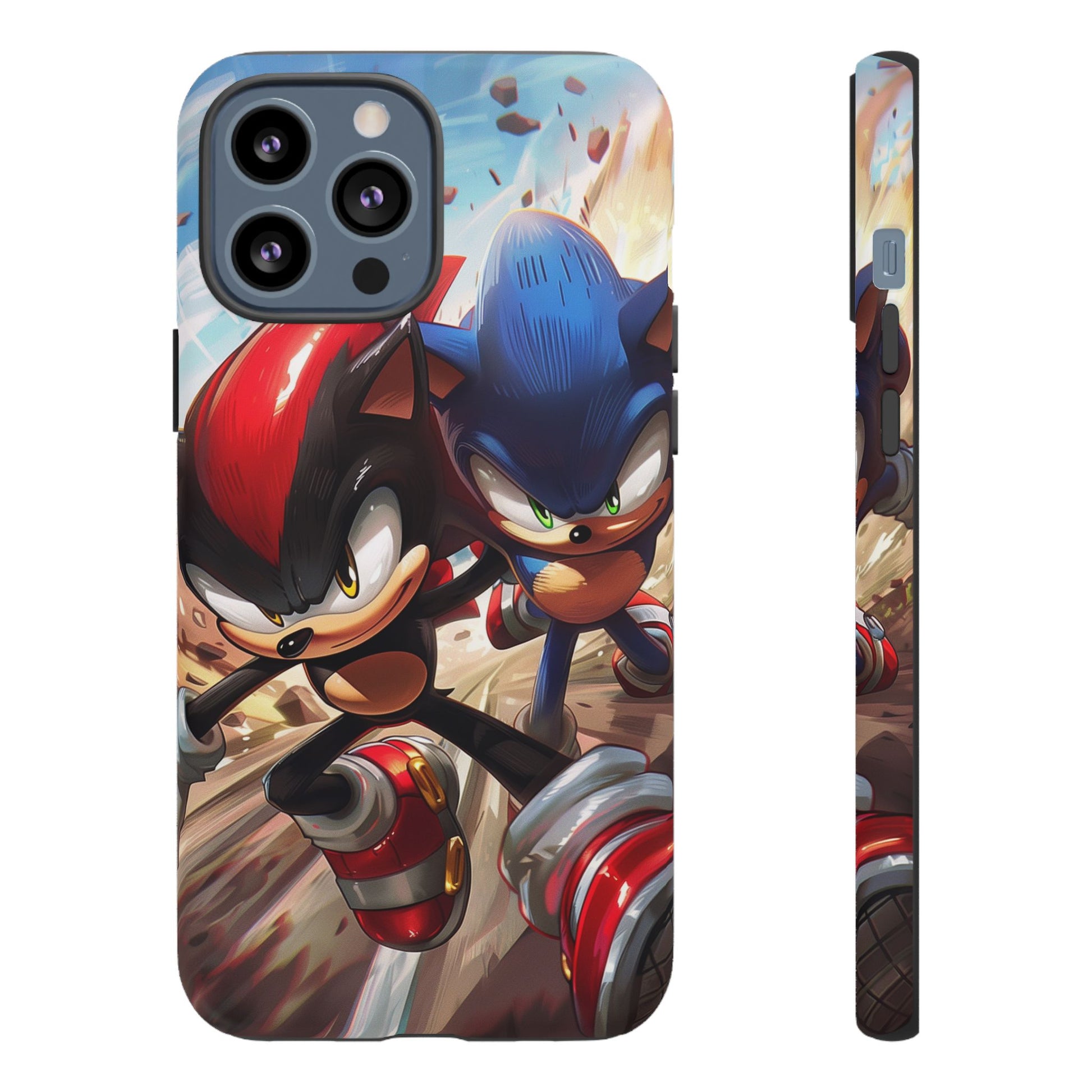 Sonic and Shadow Phone Case, Sonic and Shadow, Tough Android Case, Fun Video Game Phone Case, Retro Game Case, SEGA Video Game Android Case